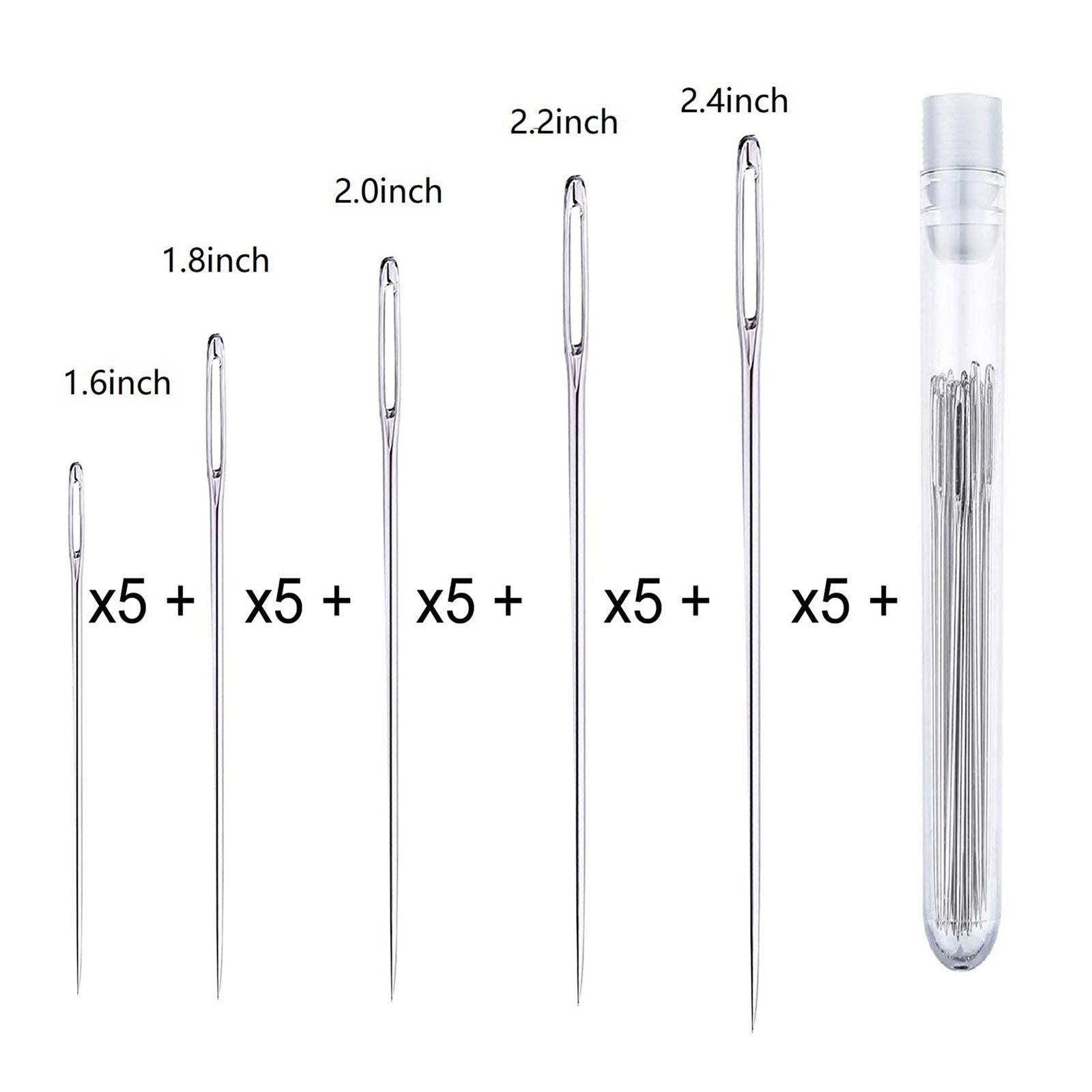 25Pcs Large-eye Sharp Needles Knitting Hand Sewing Darning Embroidery Needle