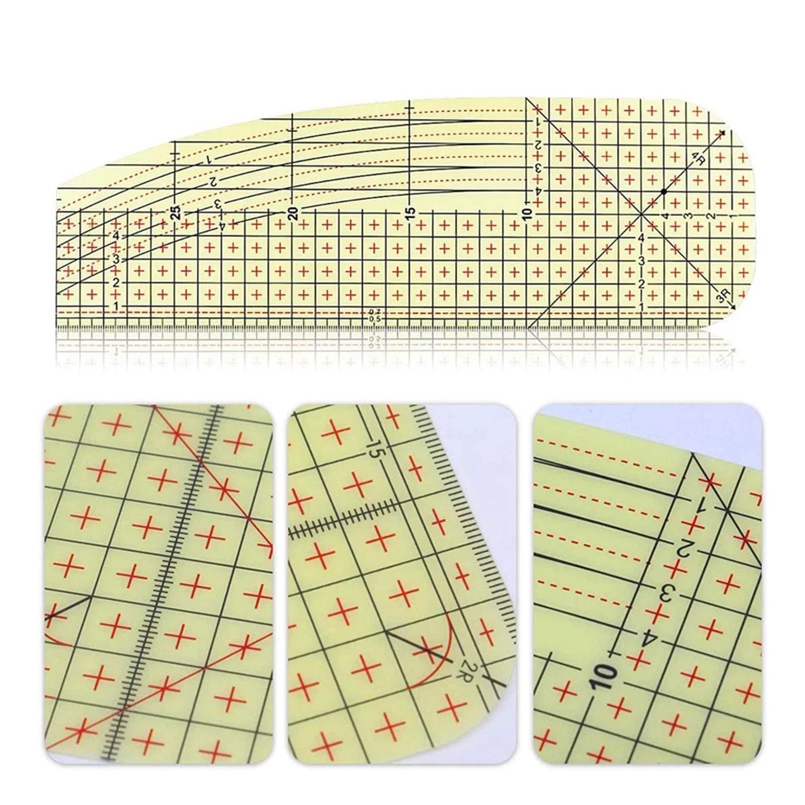 Hot Ironing Ruler Patchwork Clothes Fabric Crafts DIY Sewing Measuring Hand