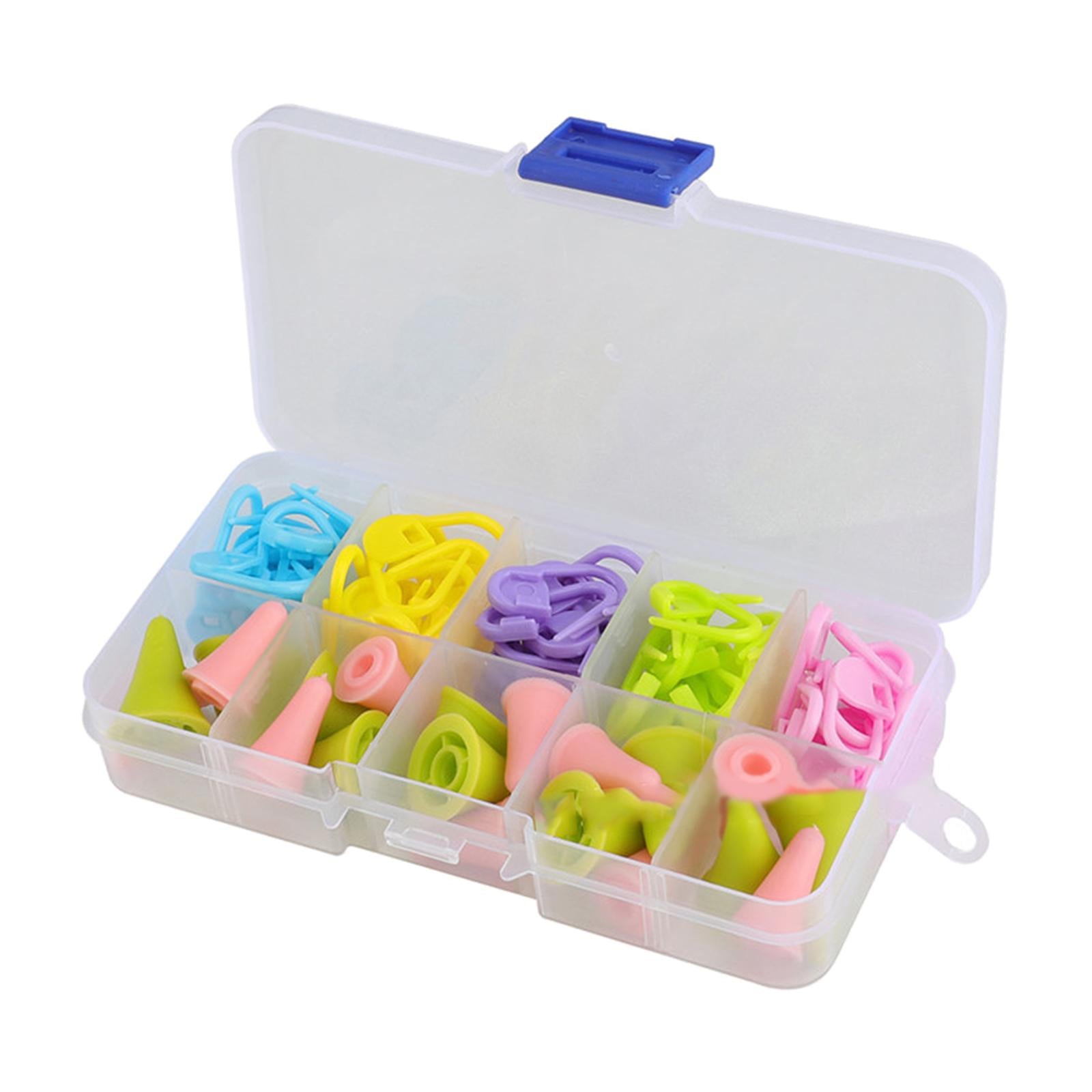 Knitting Crochet Accessories Set 60x Stitch Markers 20x Needle Caps Quilting