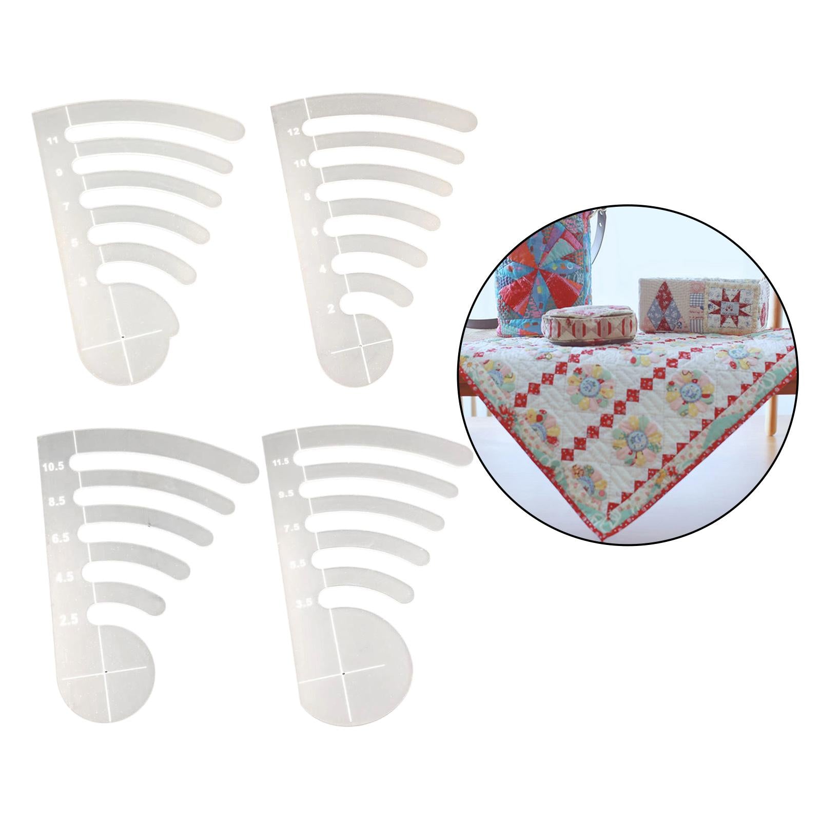 Quilting Template Patchwork DIY Sewing Cutting Ruler Accessories 3-11