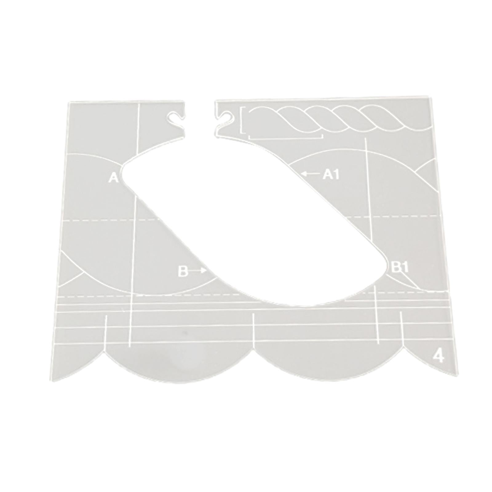 Portable Quilting Template Acrylic Ruler Home Sewing Frame Machine Style 4