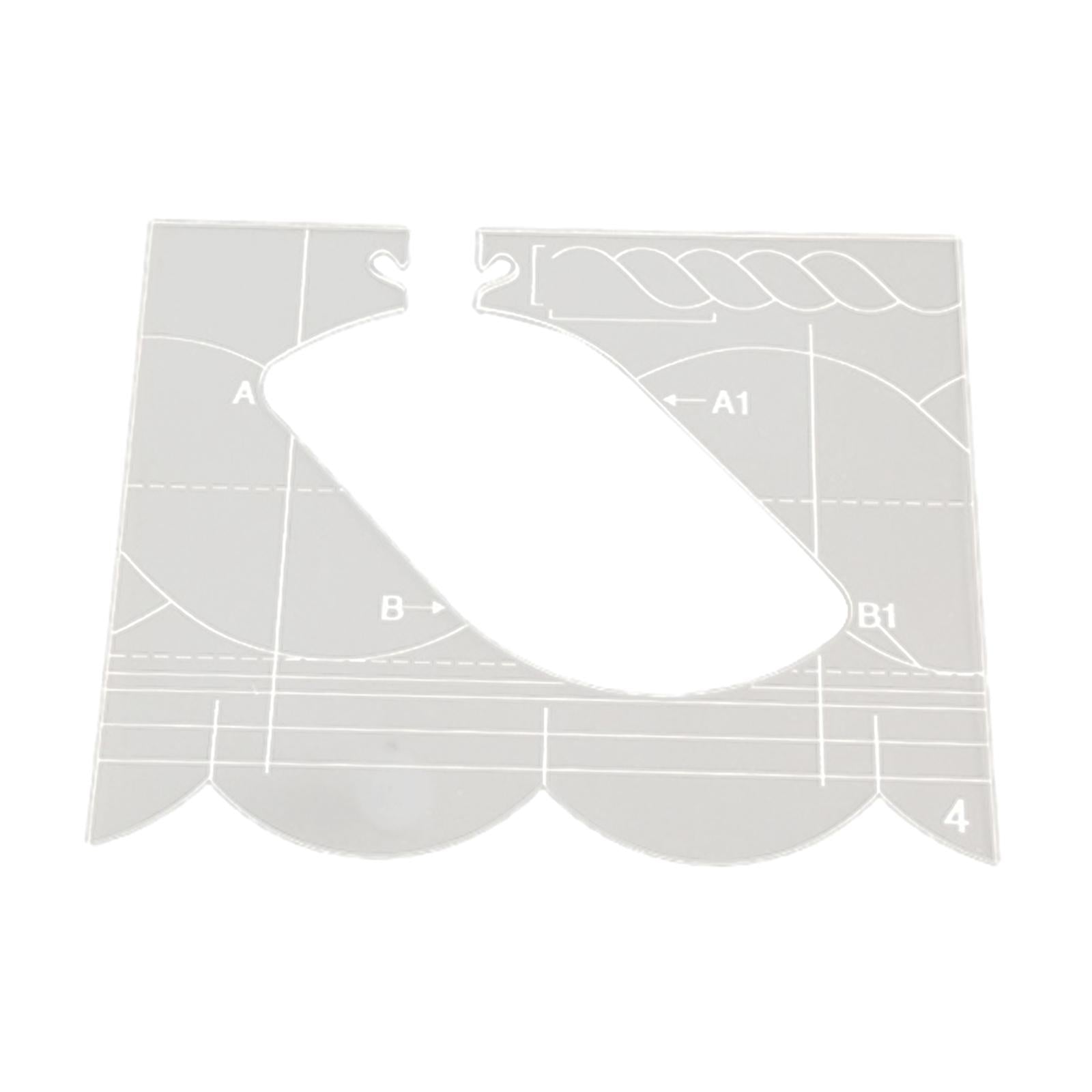 Portable Quilting Template Acrylic Ruler Home Sewing Frame Machine Style 4
