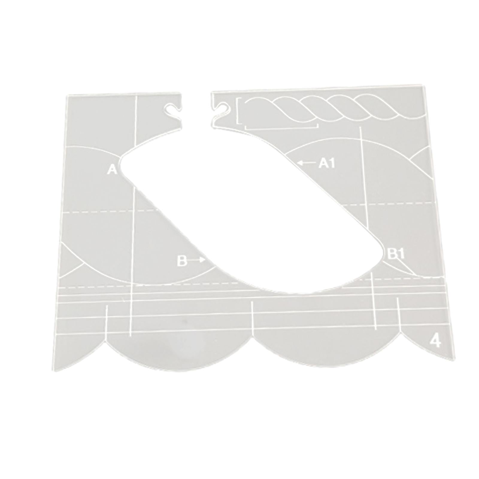 Portable Quilting Template Acrylic Ruler Home Sewing Frame Machine Style 4