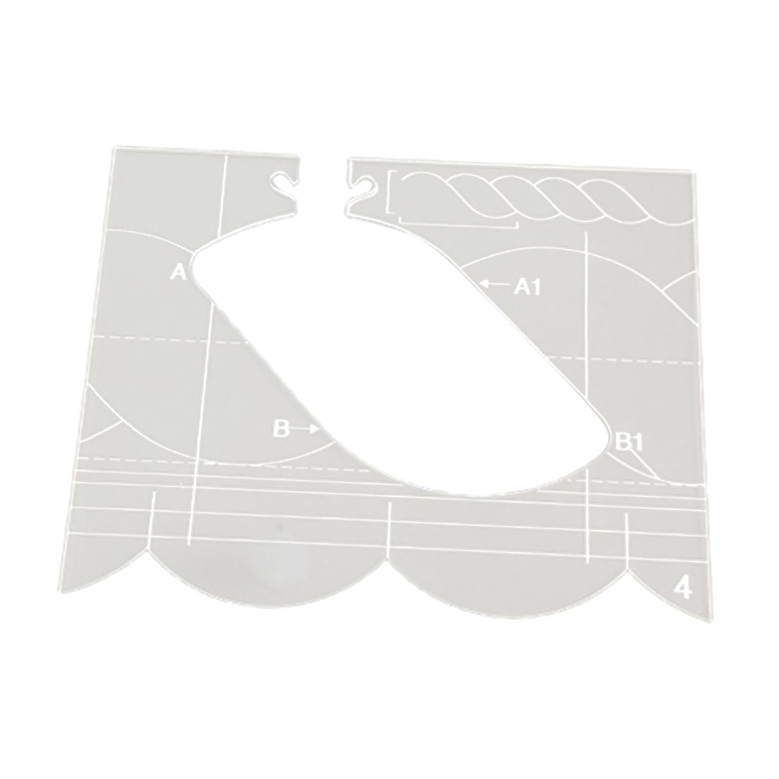 Portable Quilting Template Acrylic Ruler Home Sewing Frame Machine Style 4
