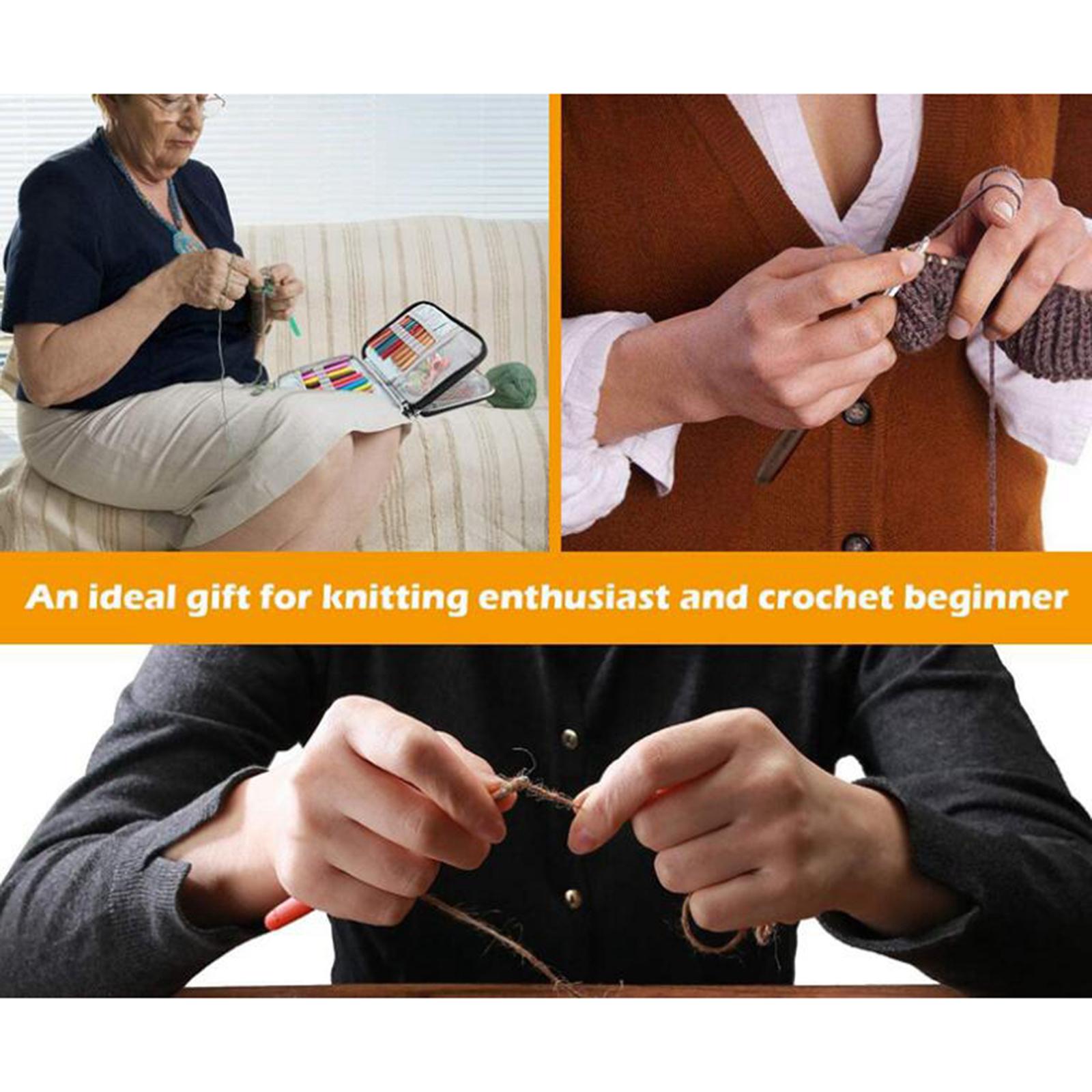 Crochet Hook Case Storage Organizer Bag Pockets for Various Sewing Tools