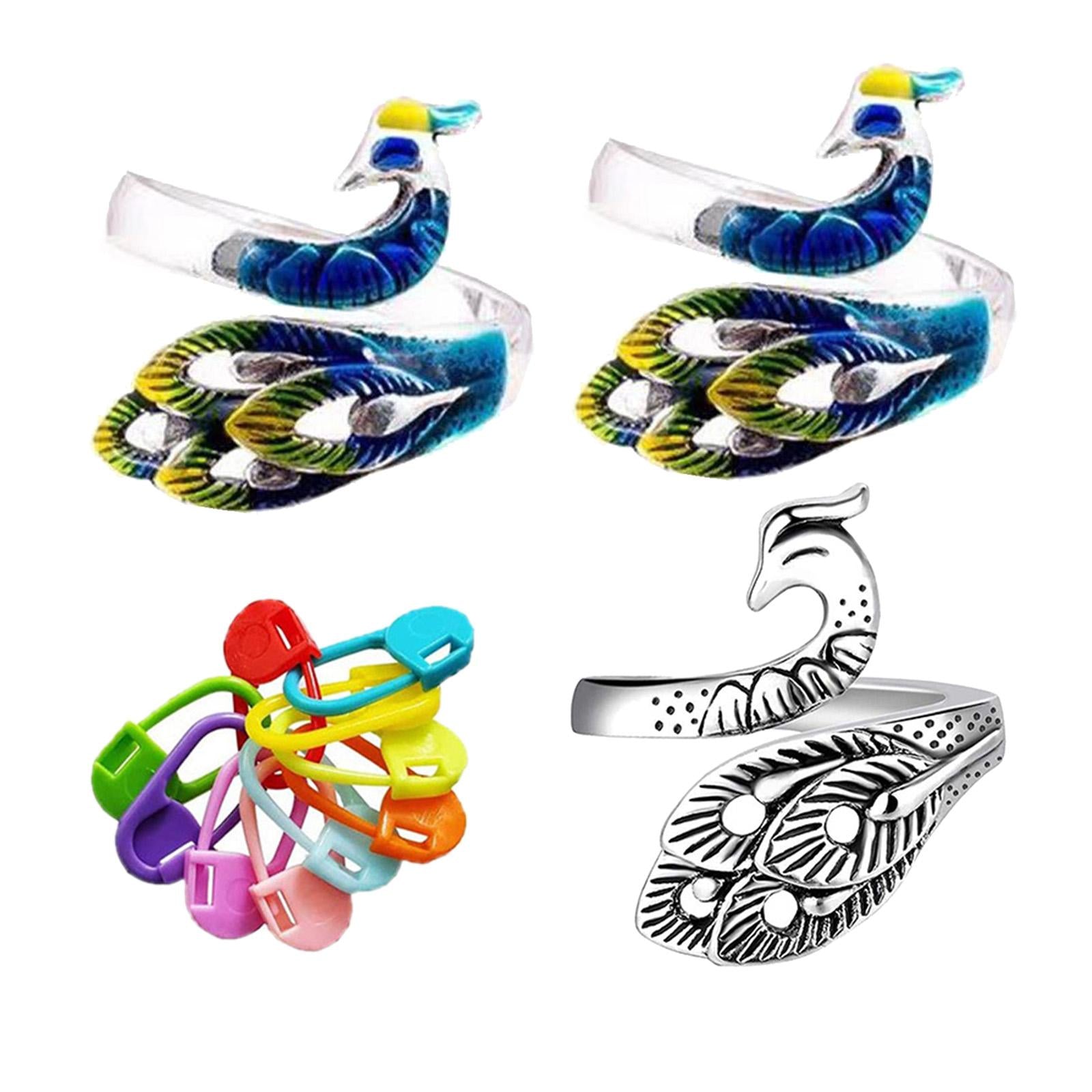 Adjustable Knitting Loop Ring Knitting Loop With 50 Stitch Markers