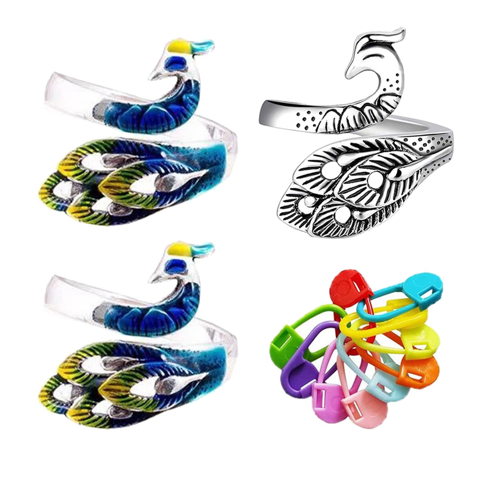 Adjustable Knitting Loop Ring Knitting Loop With 50 Stitch Markers