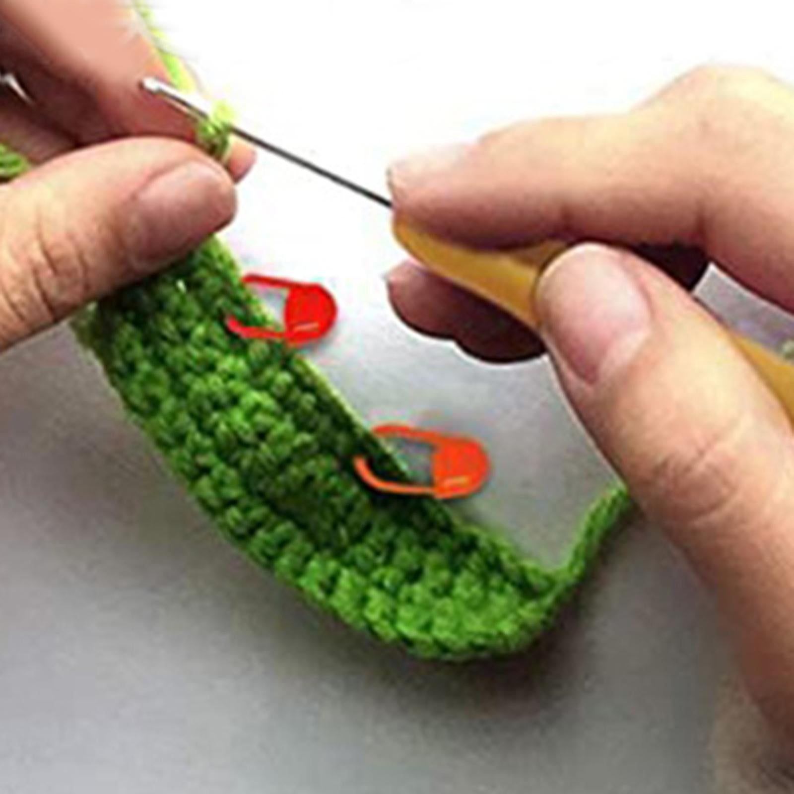 Crochet Ring Kit Peacock Adjustable Knitting Loop w/ Colorful Stitch Marker