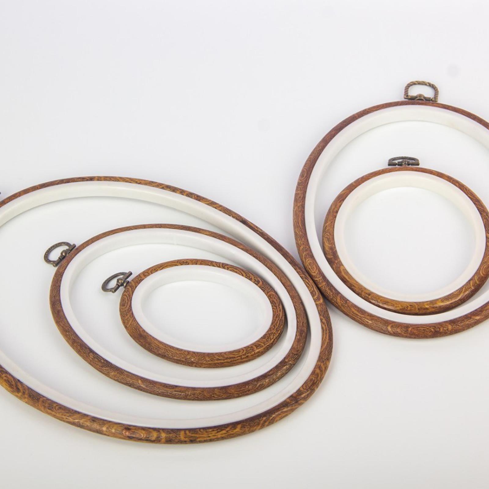 Embroidery Resin Hoops Oval Hanging Cross Stitch Hoop Frames 22x29cm