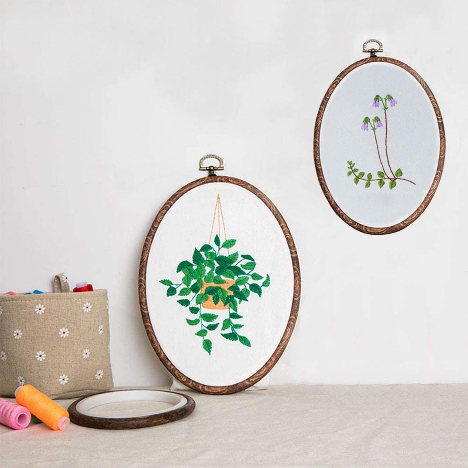 Embroidery Resin Hoops Oval Hanging Cross Stitch Hoop Frames 18x25cm