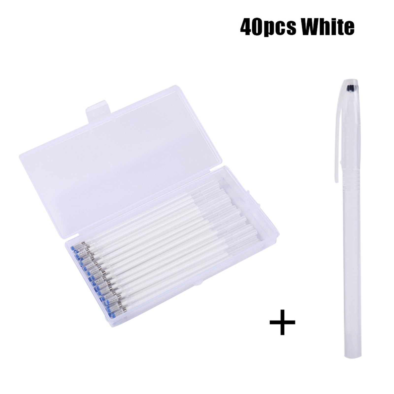 40pcs Heat Erasable Pens Refills for Quilting Sewing Dressmaking White