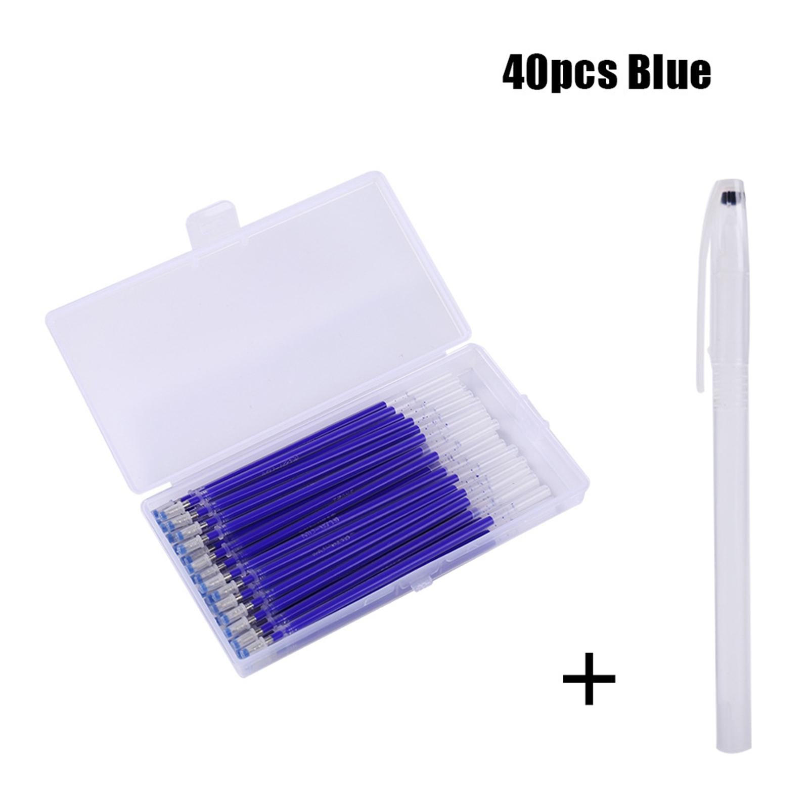 40pcs Heat Erasable Pens Refills for Quilting Sewing Dressmaking Blue