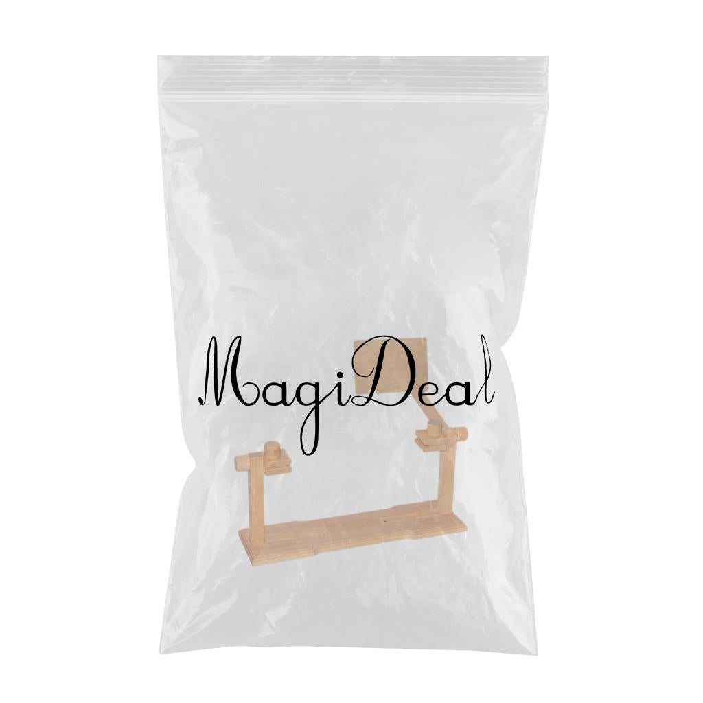 Wooden Tabletop Embroidery Hoop Frame Adjustable Cross Stitch Rack Support