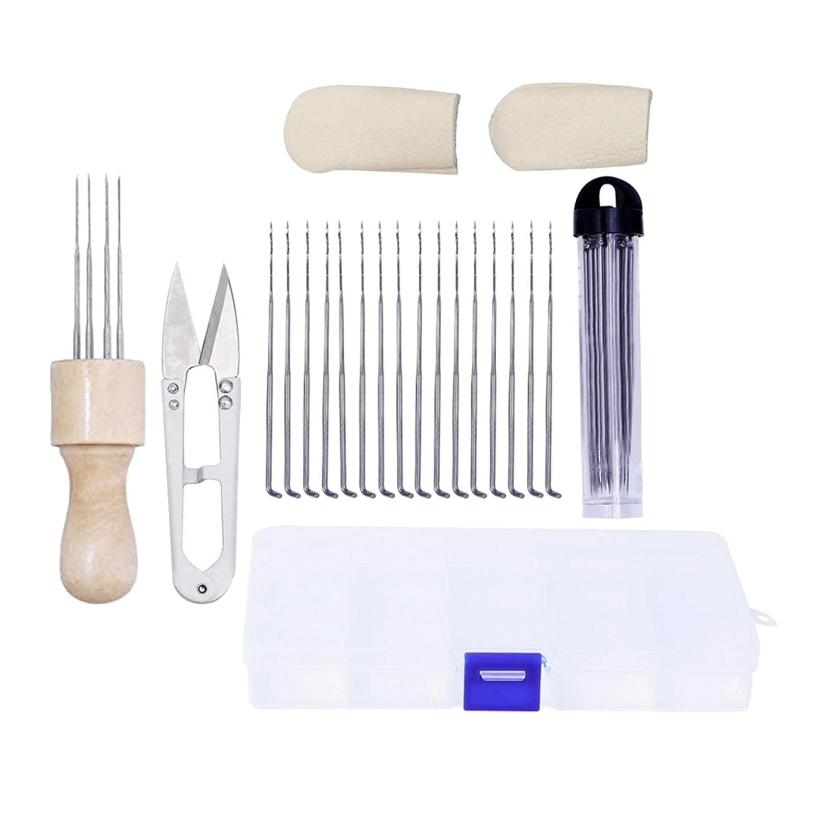 Needle Felting Kits Wool Felt Needles Professionals Grip Finger Cot Tools