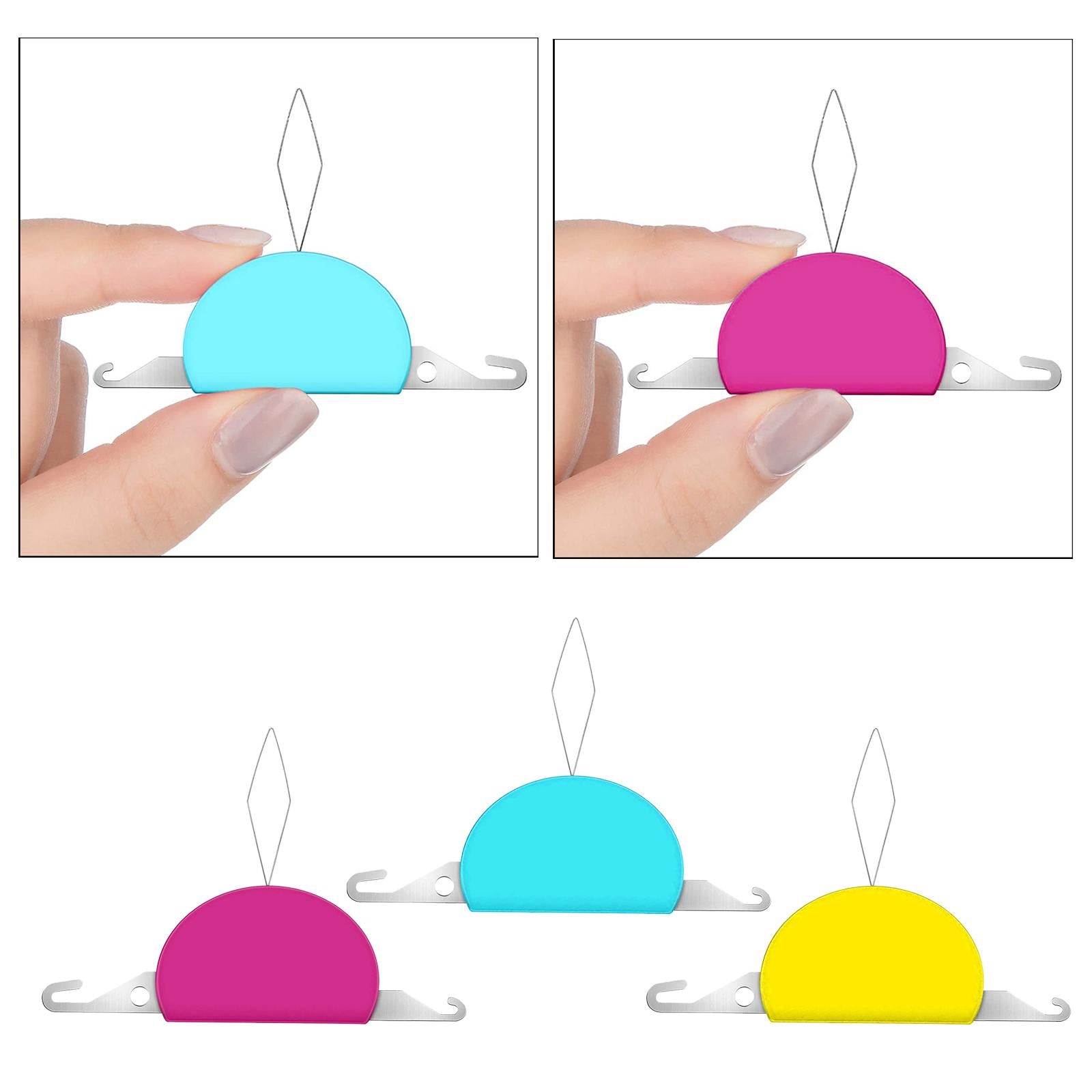 Needle Device 3 In 1 Needle Threader Thread Guide Sewing Machine Rose Red