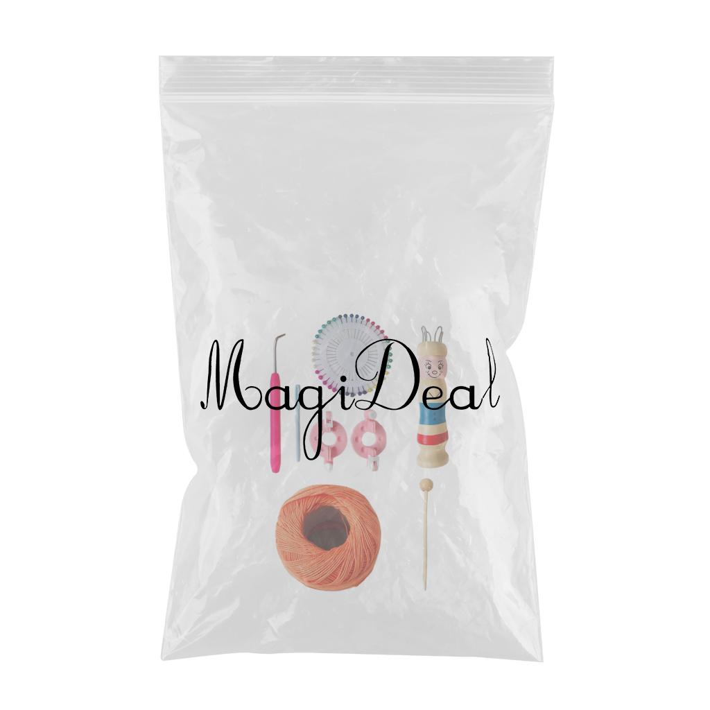 Wooden Handy Knitting Loom Set Handmade Doll Wool Yarn Weave Craft Kit A