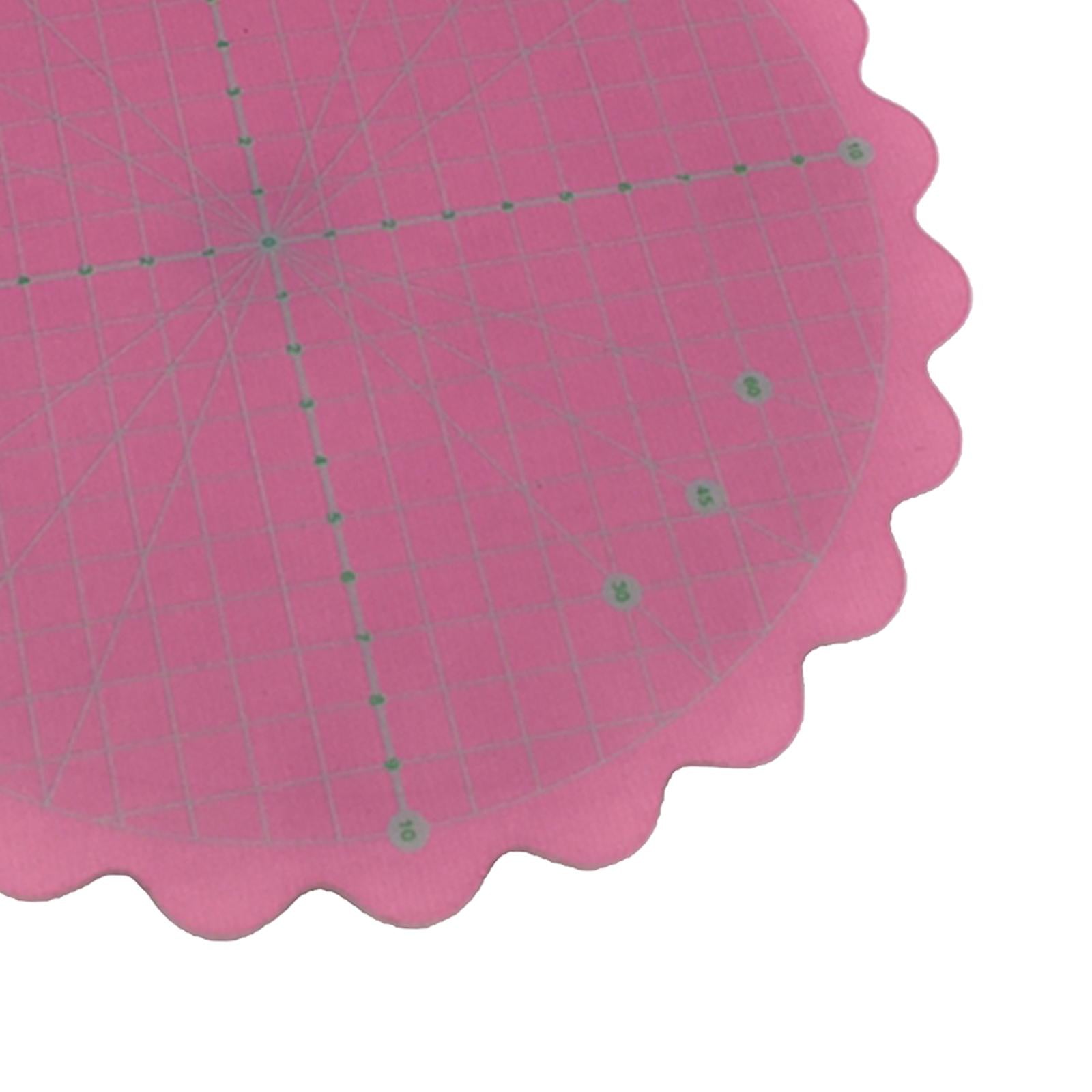 Cutting Mat 8 Inch Round Self Healings Grid Pad Fabric Engraving Craft Pink