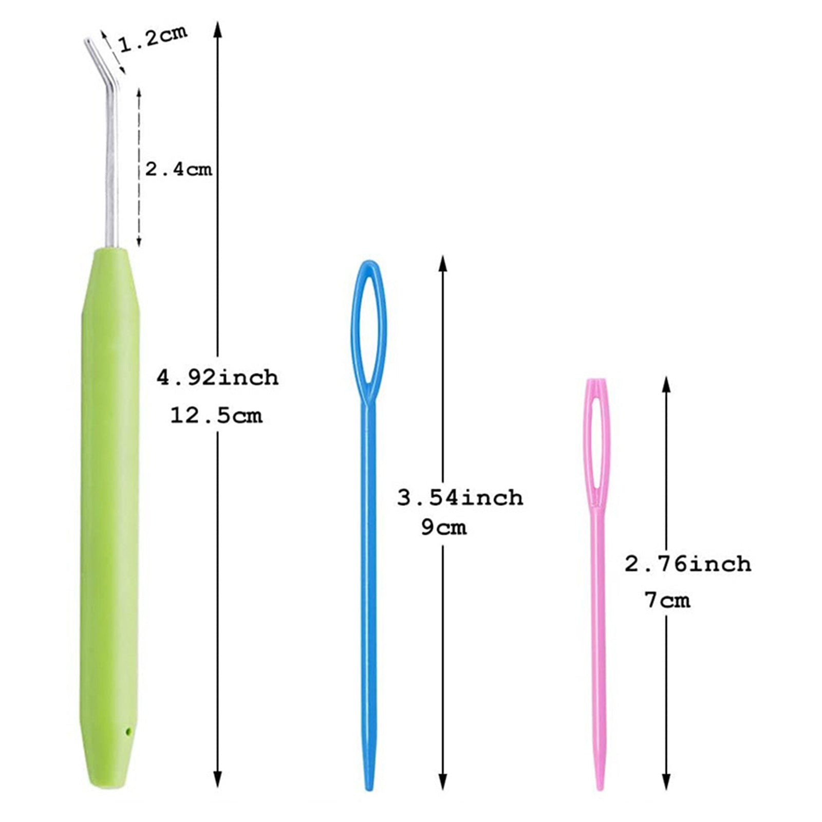 Crochet Hooks Set,9 PCS Ergonomic Grip Handles Knitting Needles Kit