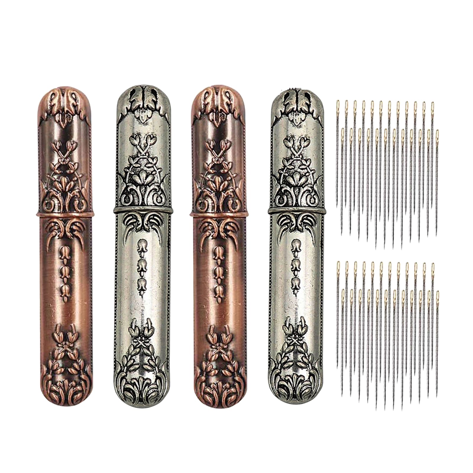 Self-threading Needles Sewing Needles Storage Case Silver
