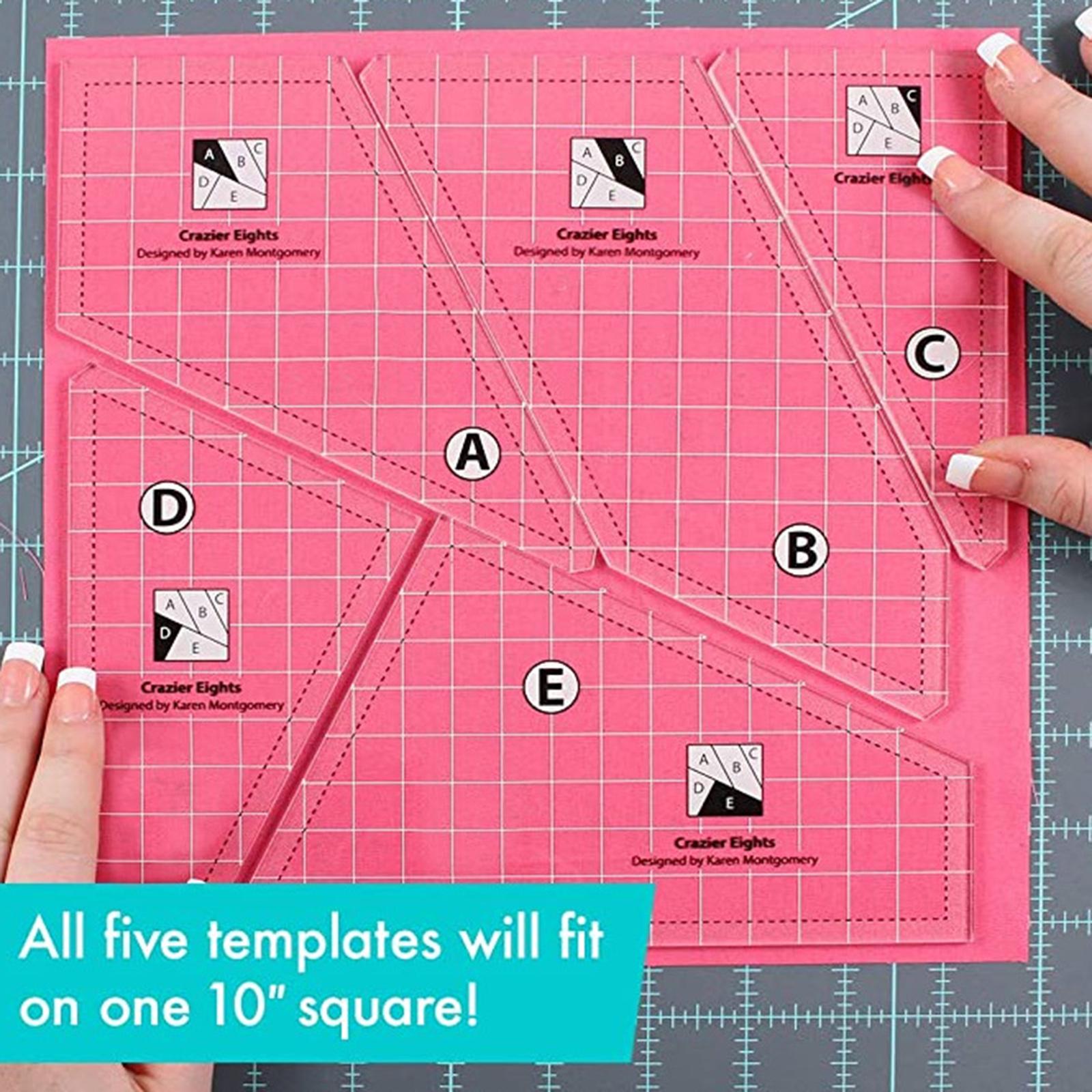 Transparent Multi-function Quilting Sewing Ruler Template Sewing Craft 4pcs