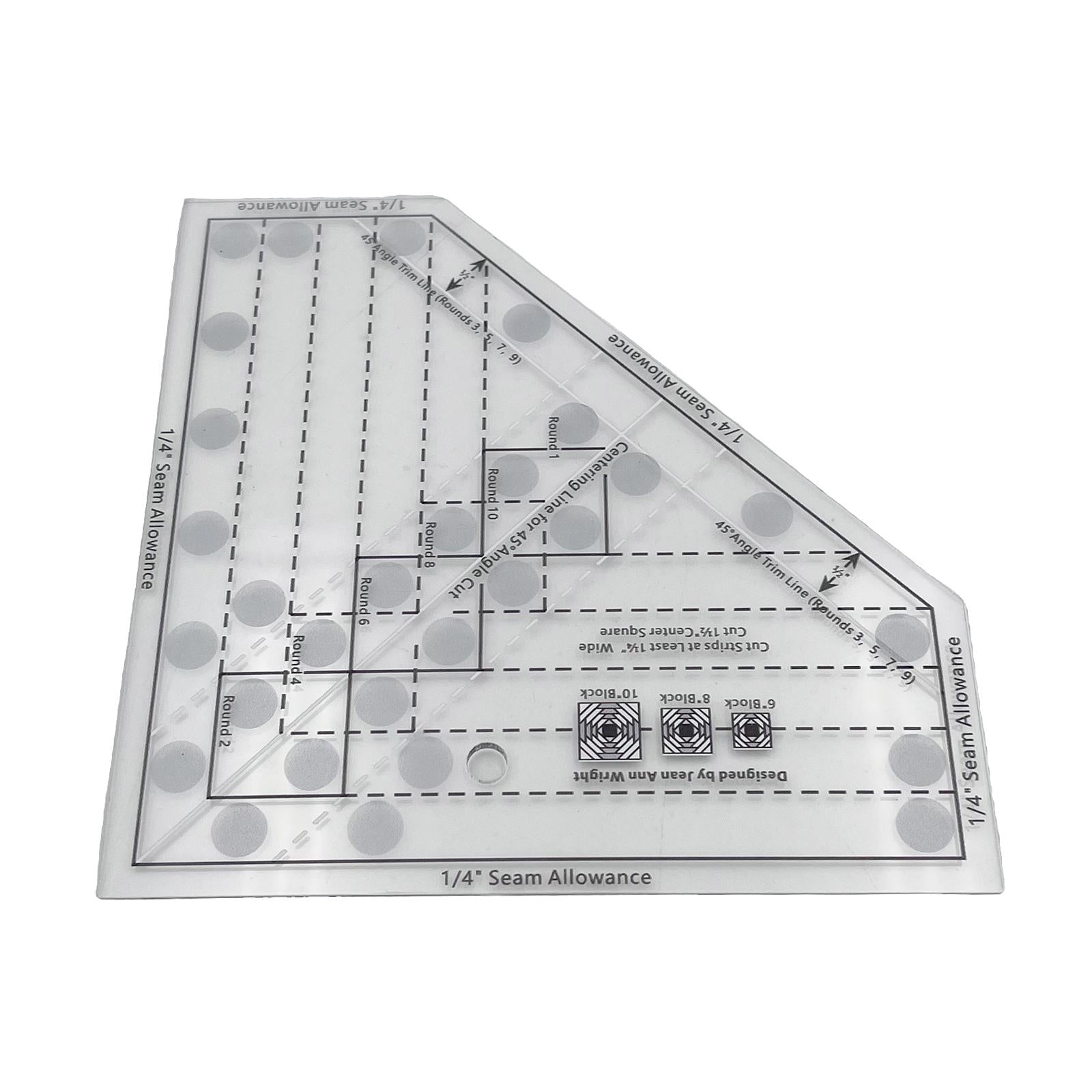 Cutting Cloth Ruler for Patchwork Sewing Quilting Yardstick 170x170mm A