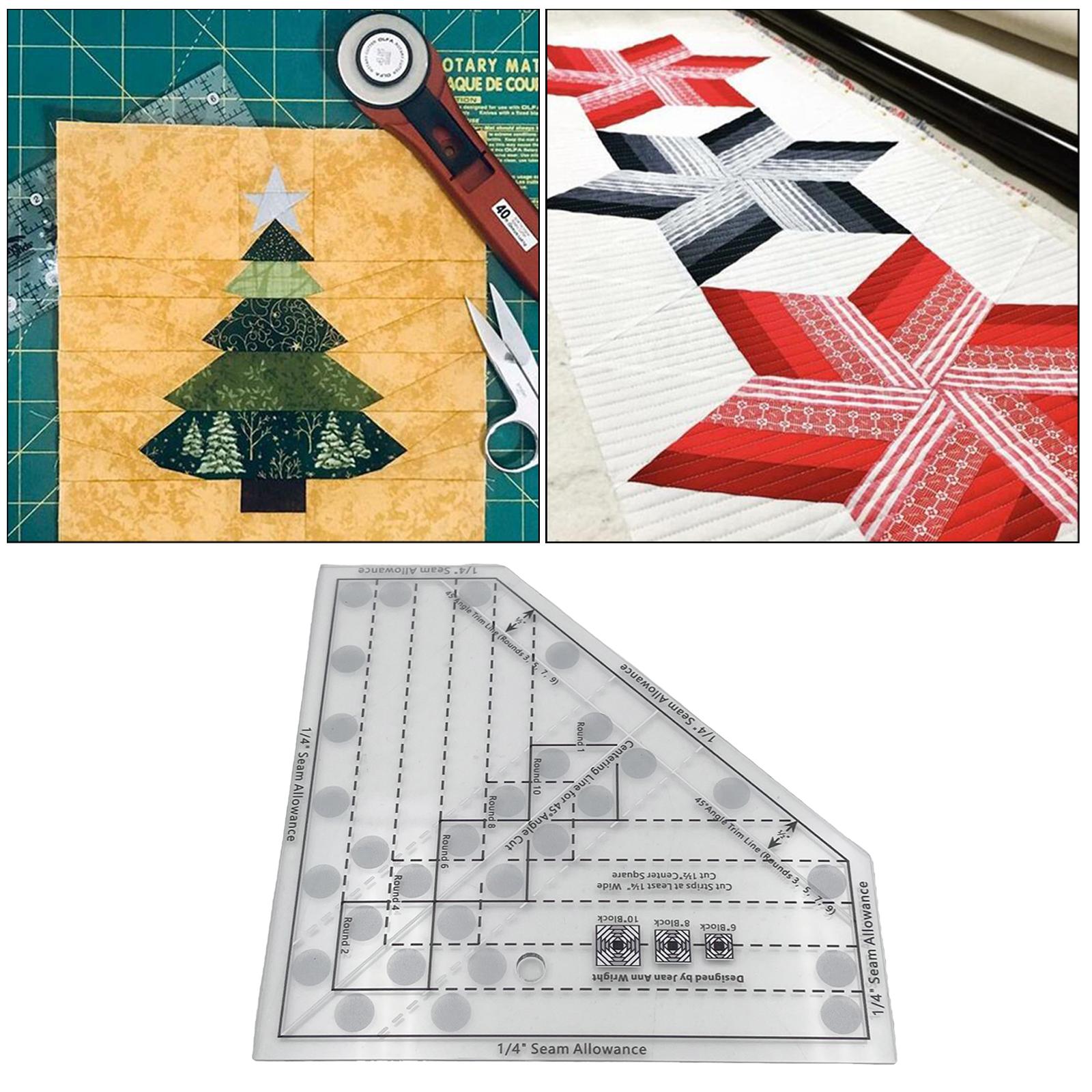 Cutting Cloth Ruler for Patchwork Sewing Quilting Yardstick 170x170mm A