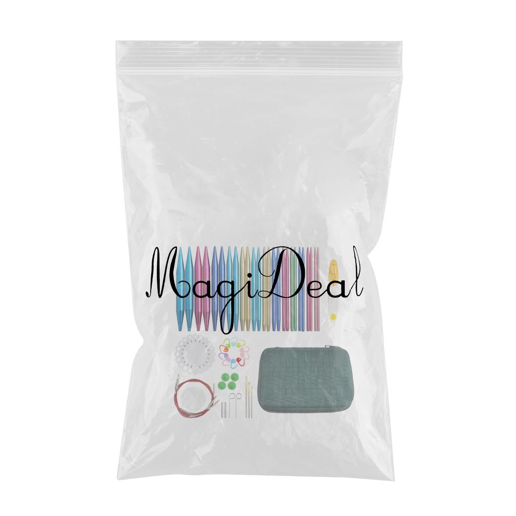 All In one Crochet Hooks Circular Needles 2.75mm-10mm Weaving Tools Green