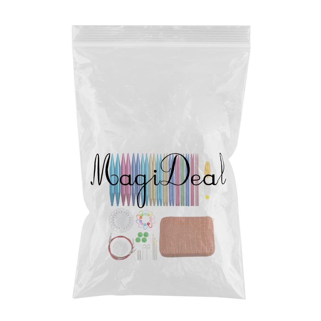 All In one Crochet Hooks Circular Needles 2.75mm-10mm Weaving Tools Yellow