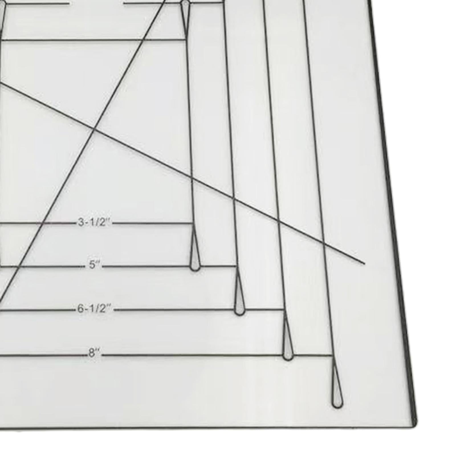Durable Acrylic Quilting Template Crafting Quilt Twist n Stitch Square Ruler