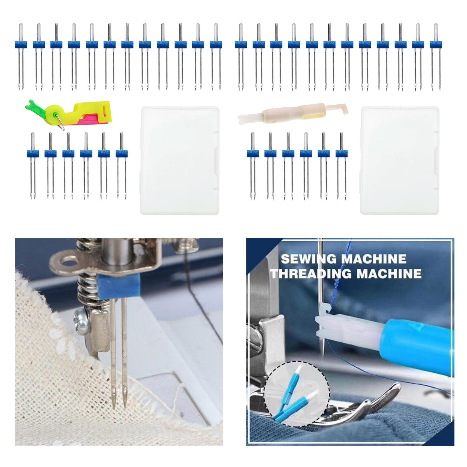 Double Sewing Machine Needle Twin Stretch with Threader Machine Threader