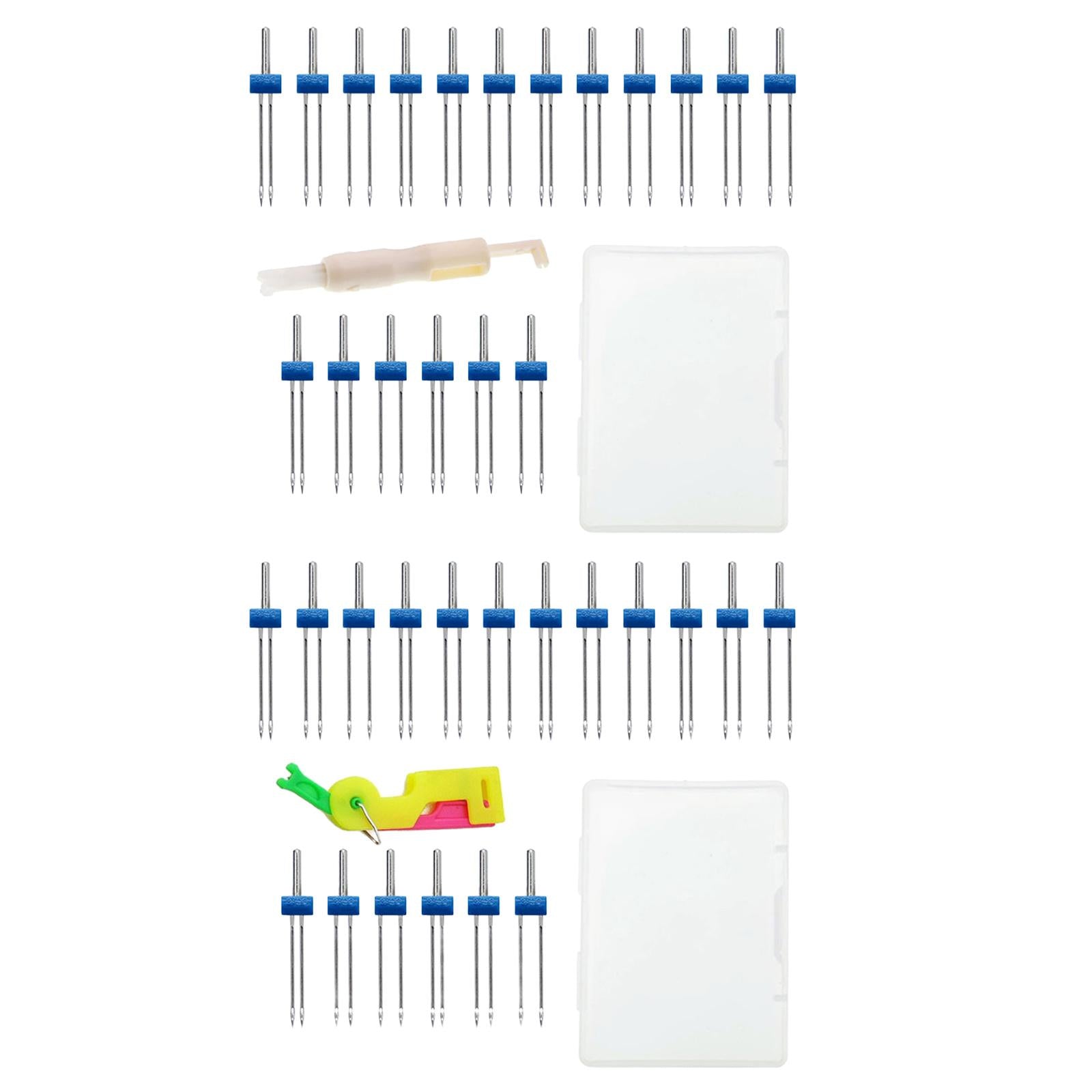 Double Sewing Machine Needle Twin Stretch with Threader Machine Threader