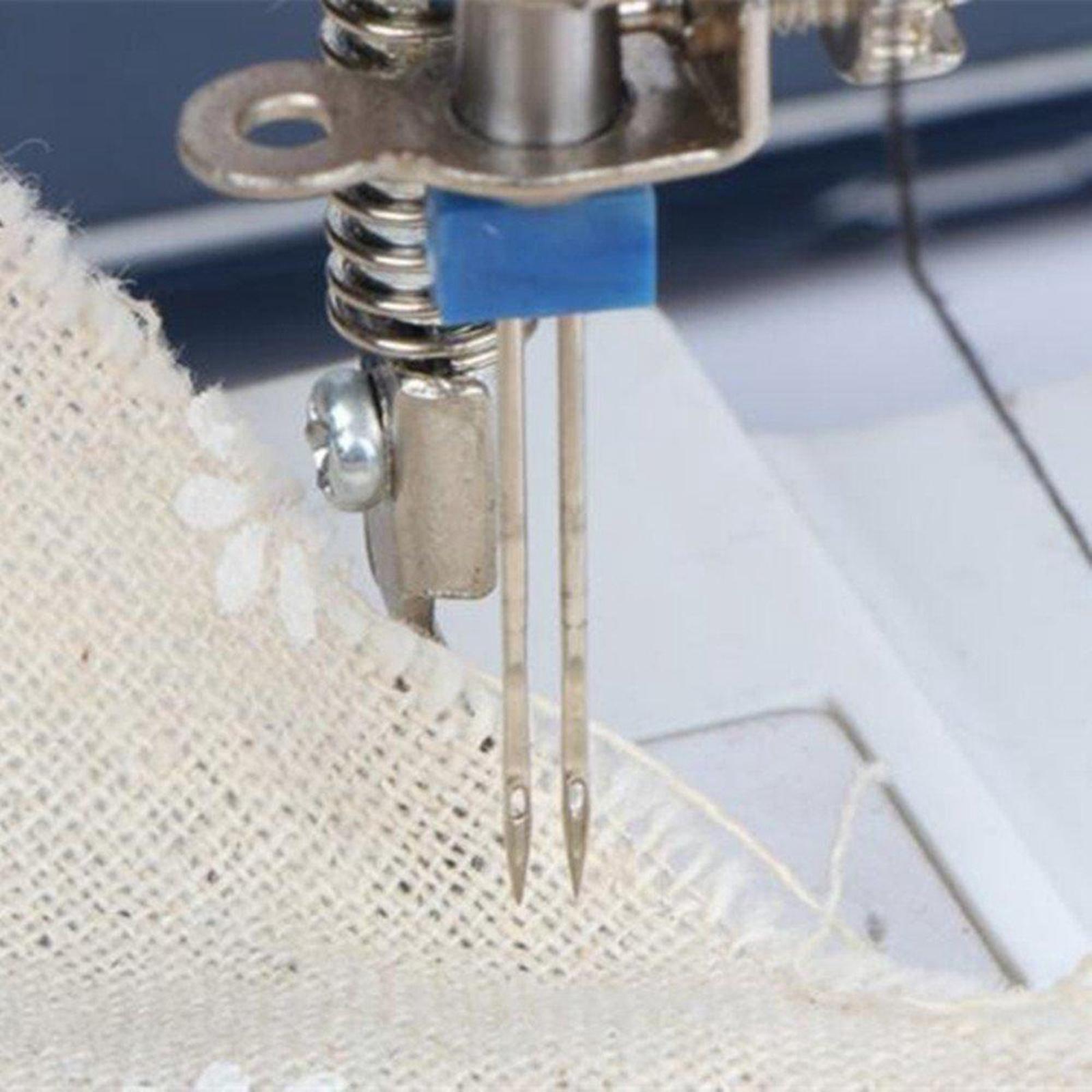 Double Sewing Machine Needle Twin Stretch with Threader Thread for The Blind