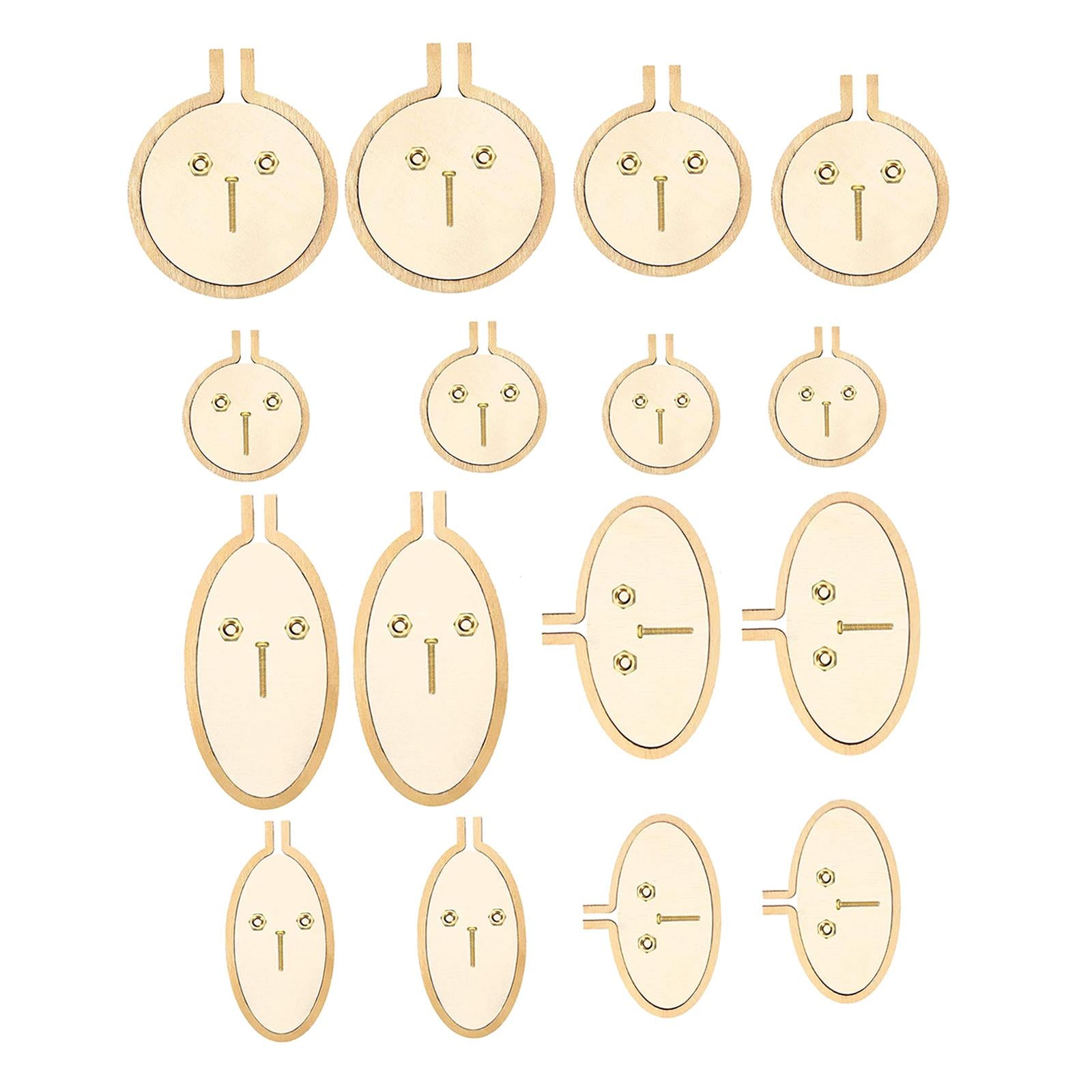 Exquisite Mini Embroidery Hoop Pendant Crossing Stitch Frame Necklace Favors 8pcs A