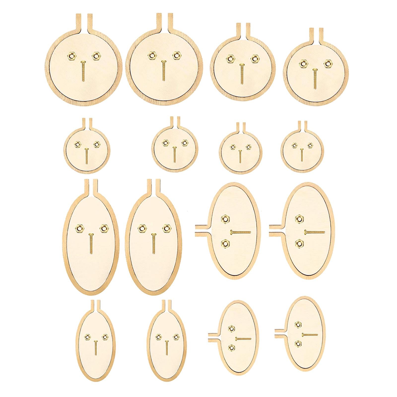 Exquisite Mini Embroidery Hoop Pendant Crossing Stitch Frame Necklace Favors 8pcs A