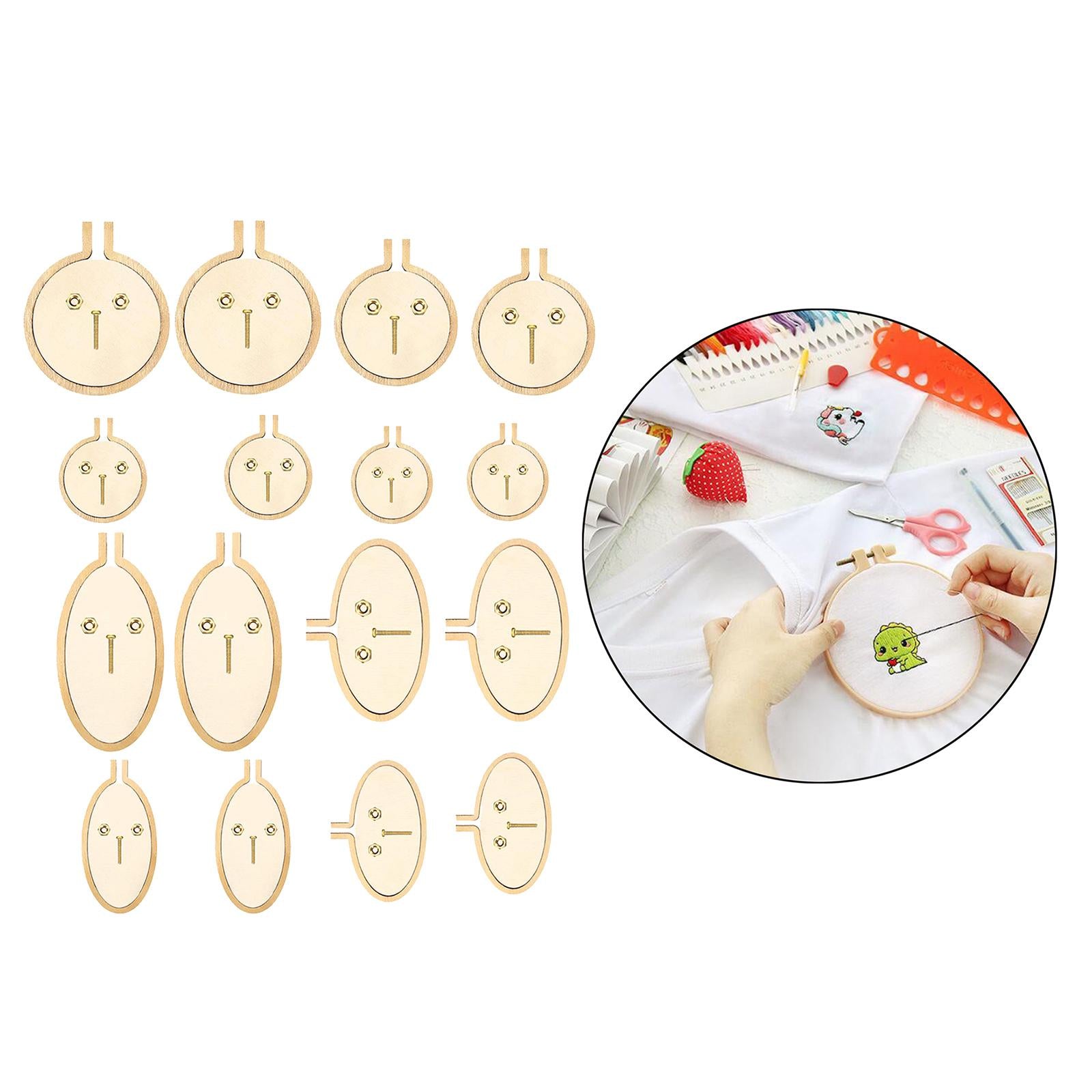 Exquisite Mini Embroidery Hoop Pendant Crossing Stitch Frame Necklace Favors 8pcs A