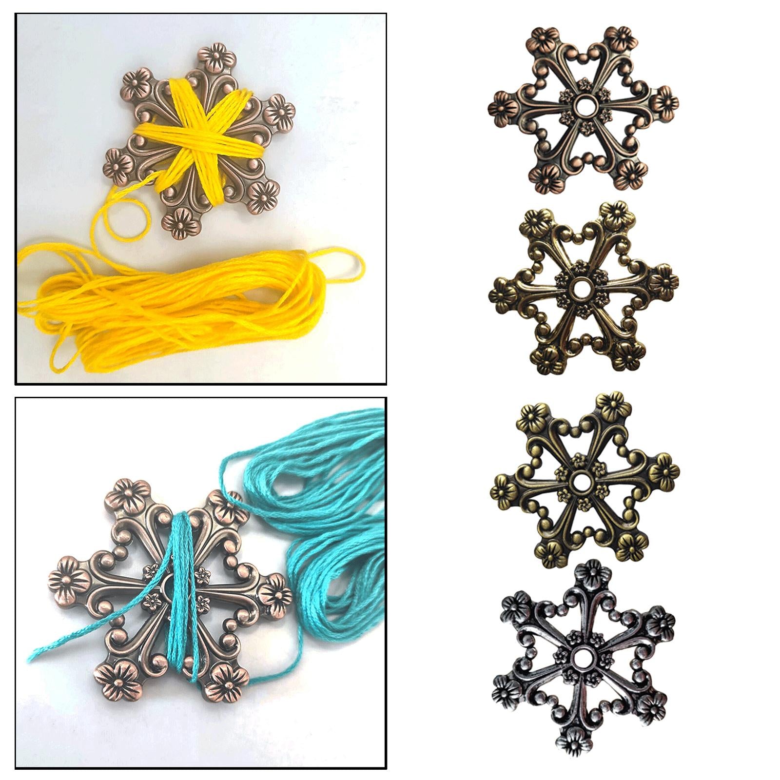 Retro Metal Floss Bobbins Embroidery Organizer Holder Sewing Tool Supplies gold