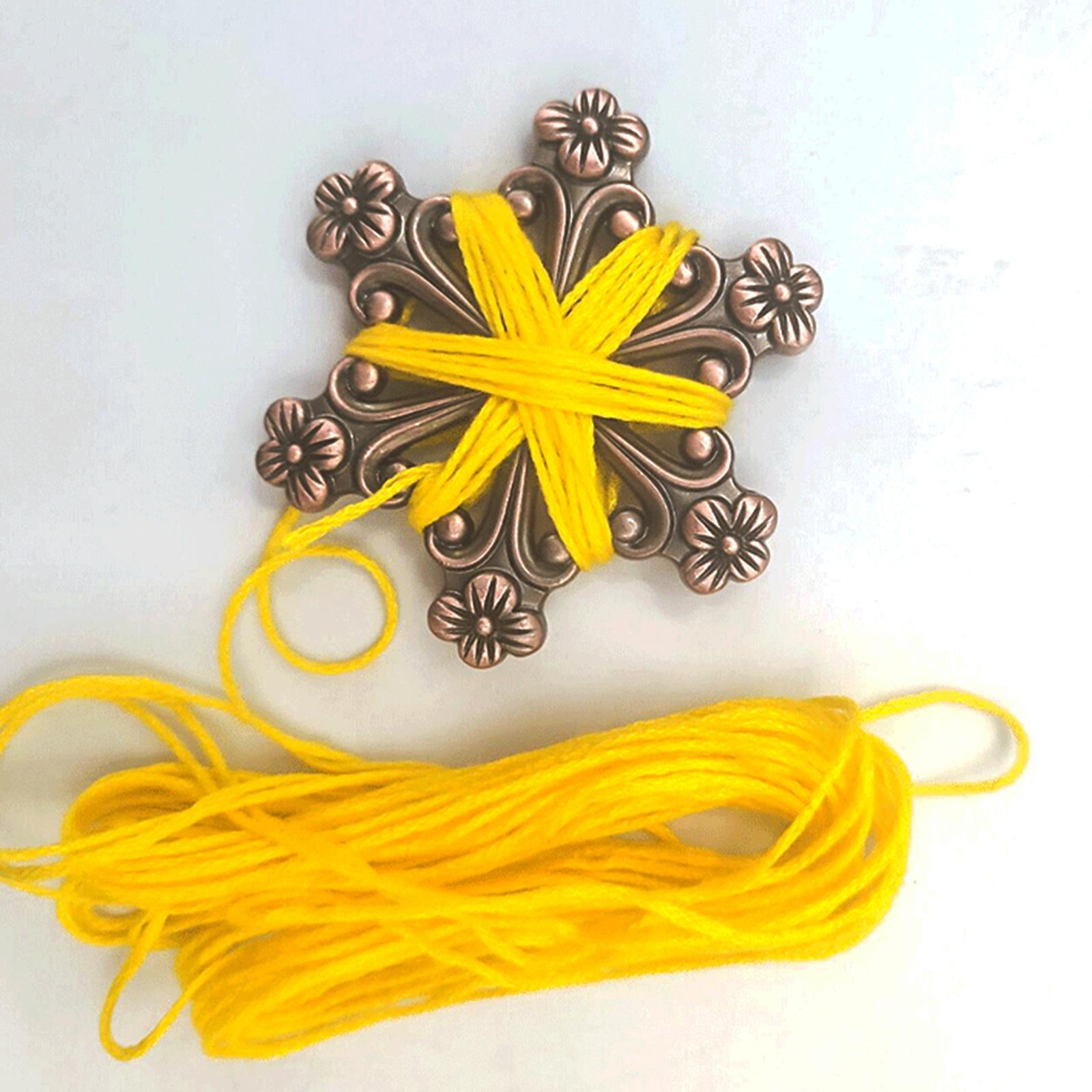 Retro Metal Floss Bobbins Embroidery Organizer Holder Sewing Tool Supplies red bronze