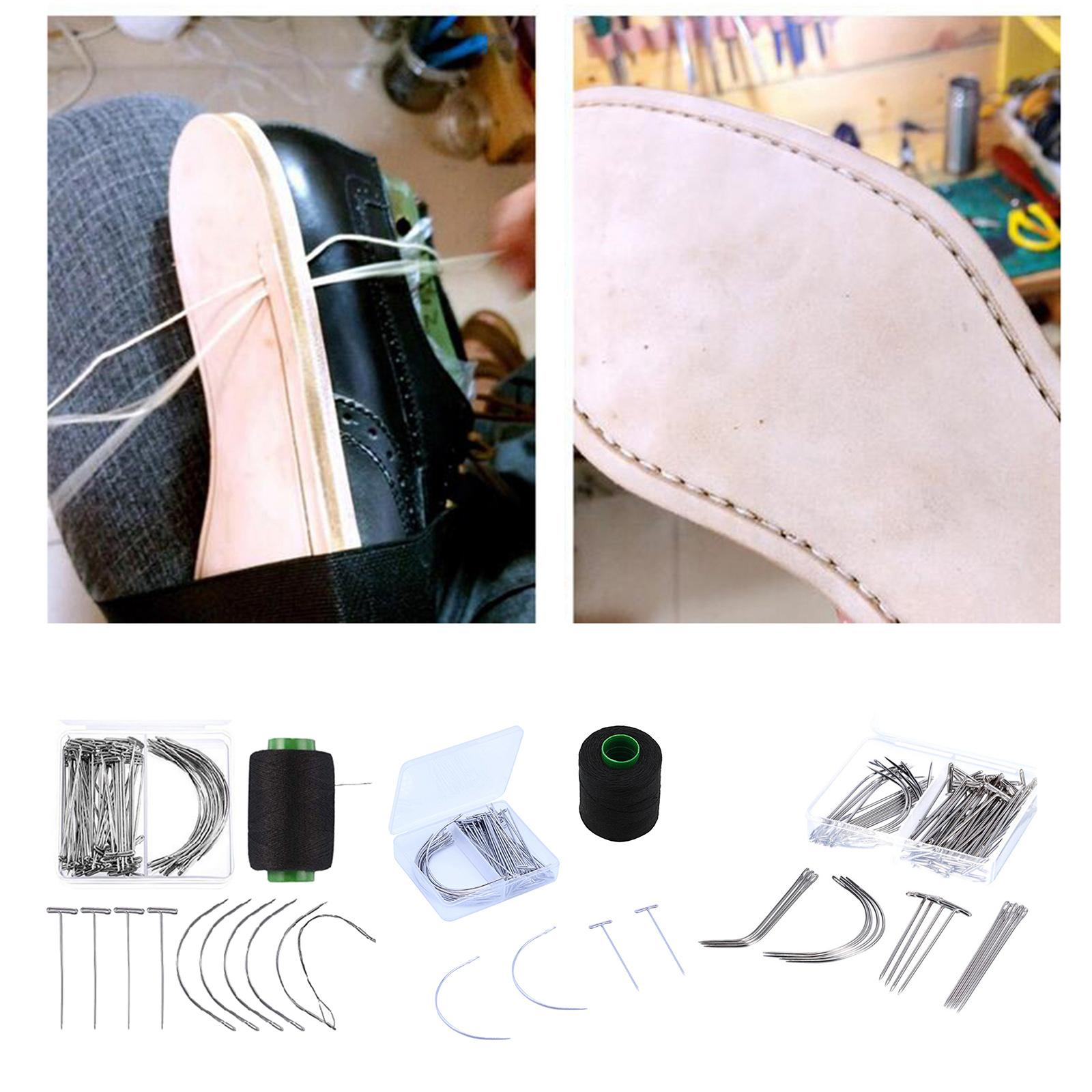 Wig Making Needle Carpet Leather Canvas Repair C Type J Curved Needles Set 1
