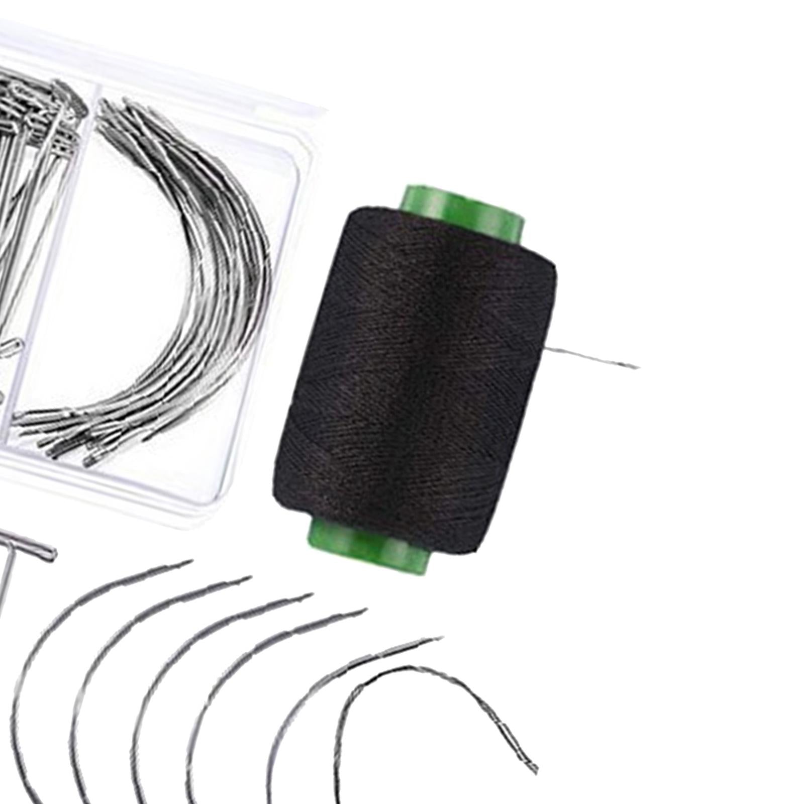 Wig Making Needle Carpet Leather Canvas Repair C Type J Curved Needles Set 2