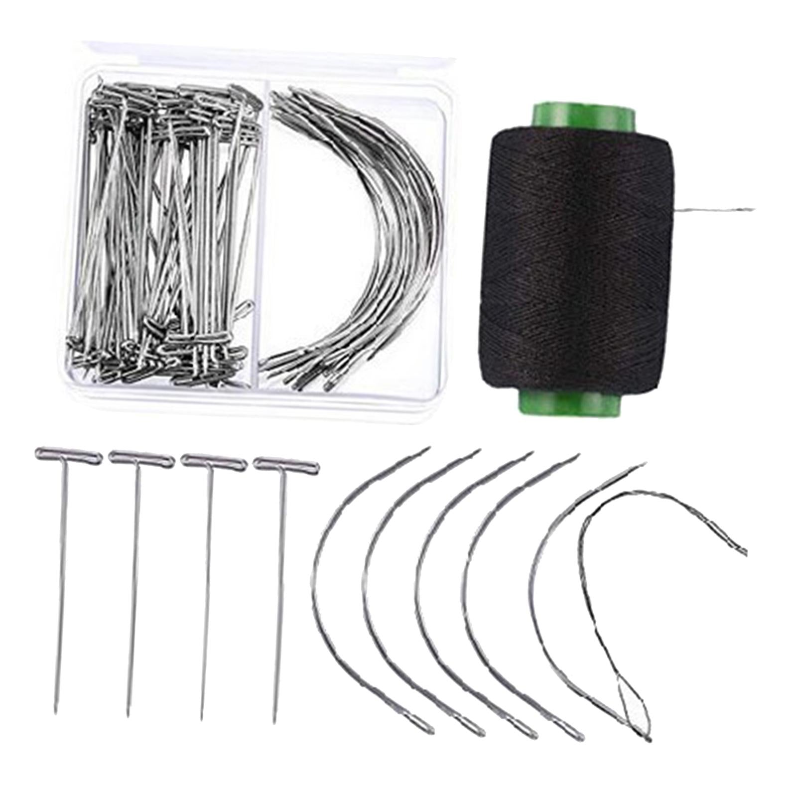 Wig Making Needle Carpet Leather Canvas Repair C Type J Curved Needles Set 2