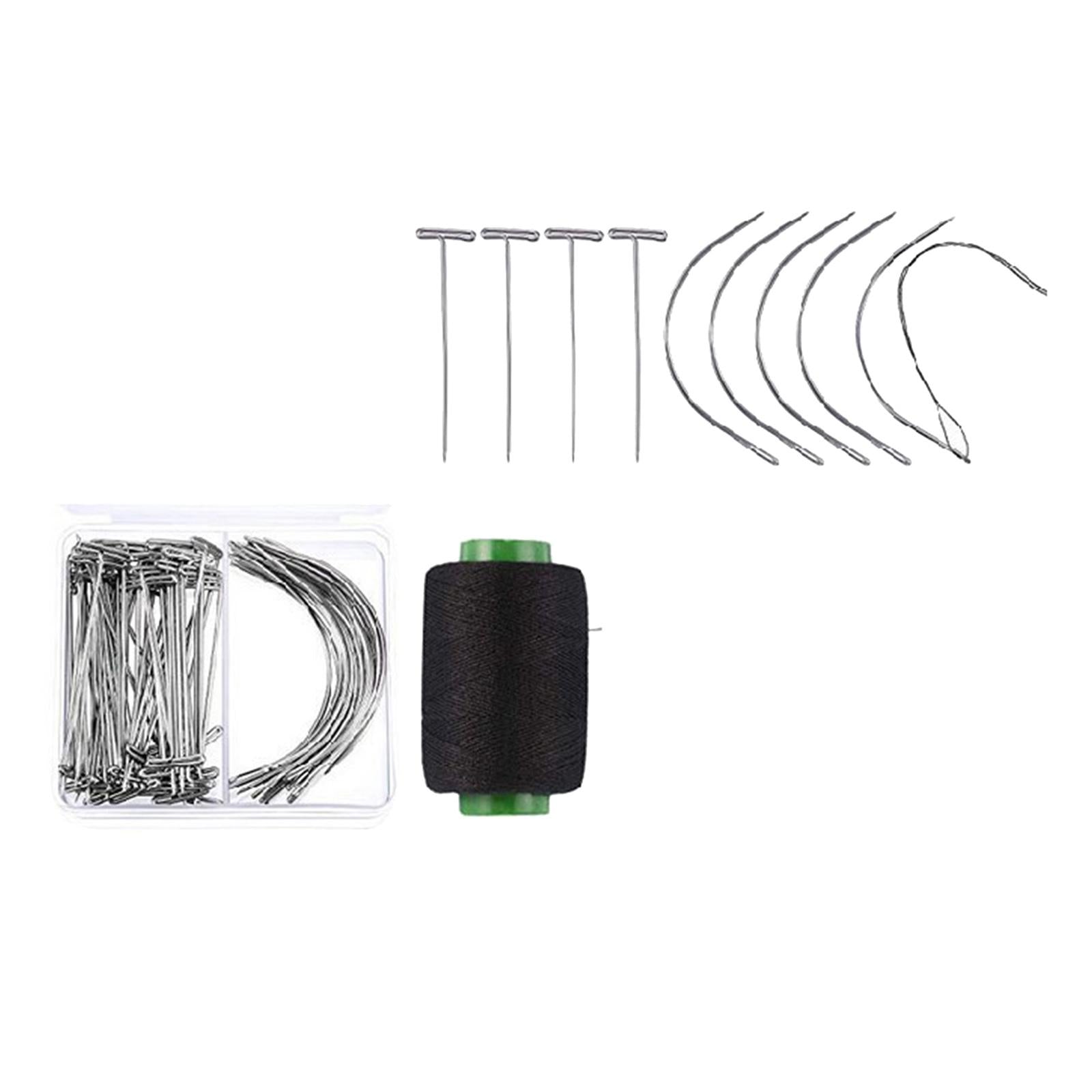 Wig Making Needle Carpet Leather Canvas Repair C Type J Curved Needles Set 2
