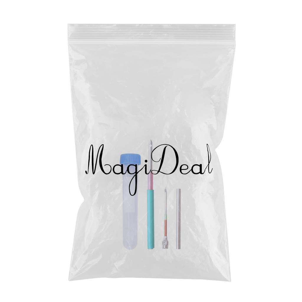 Embroidery Punch Needle Pen Sewing Kit Knitting Tool 3Pcs Needle 1Pc Tube