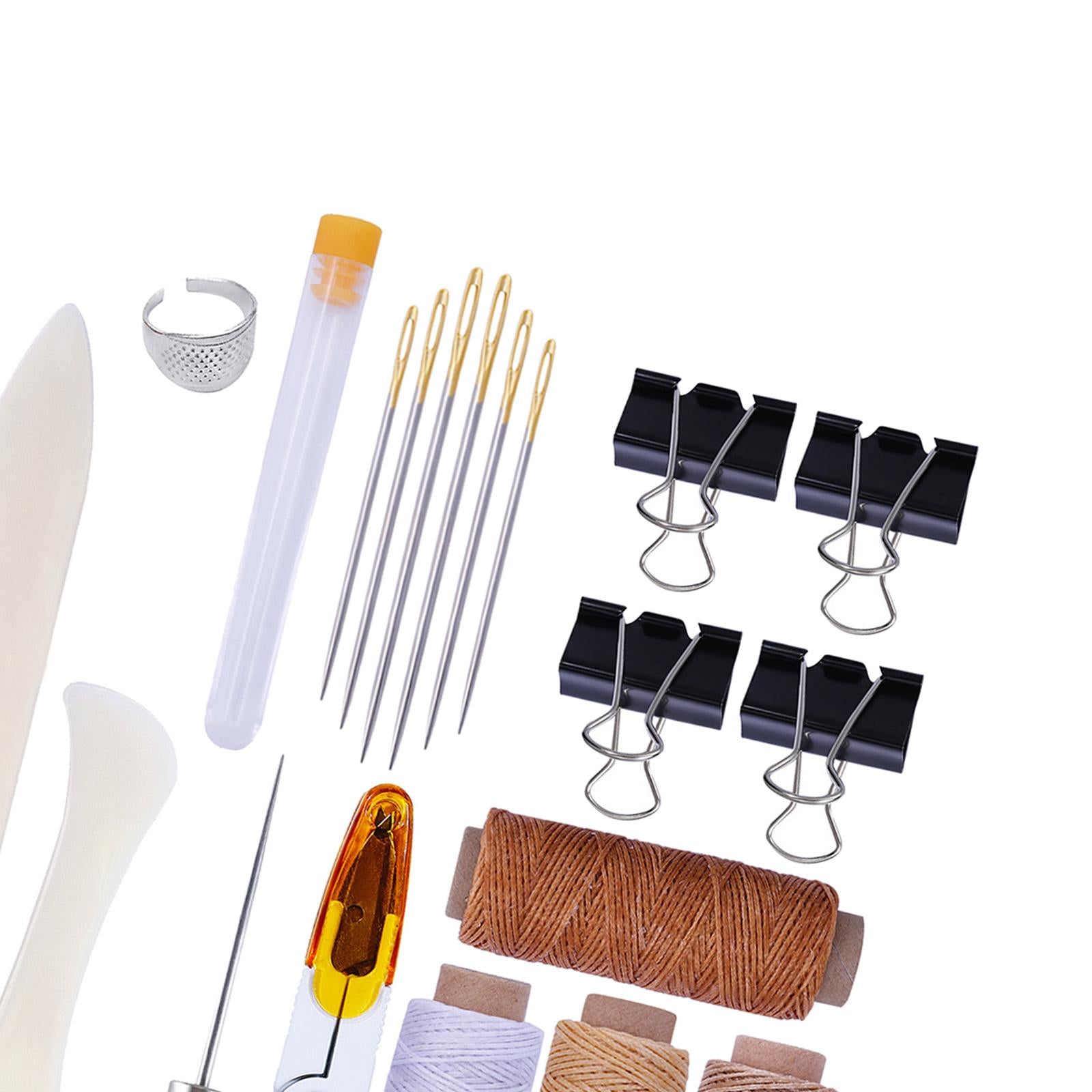 Leather Crafting Tool Kit Craft Hand Working Awl Sewing Stitching Needles