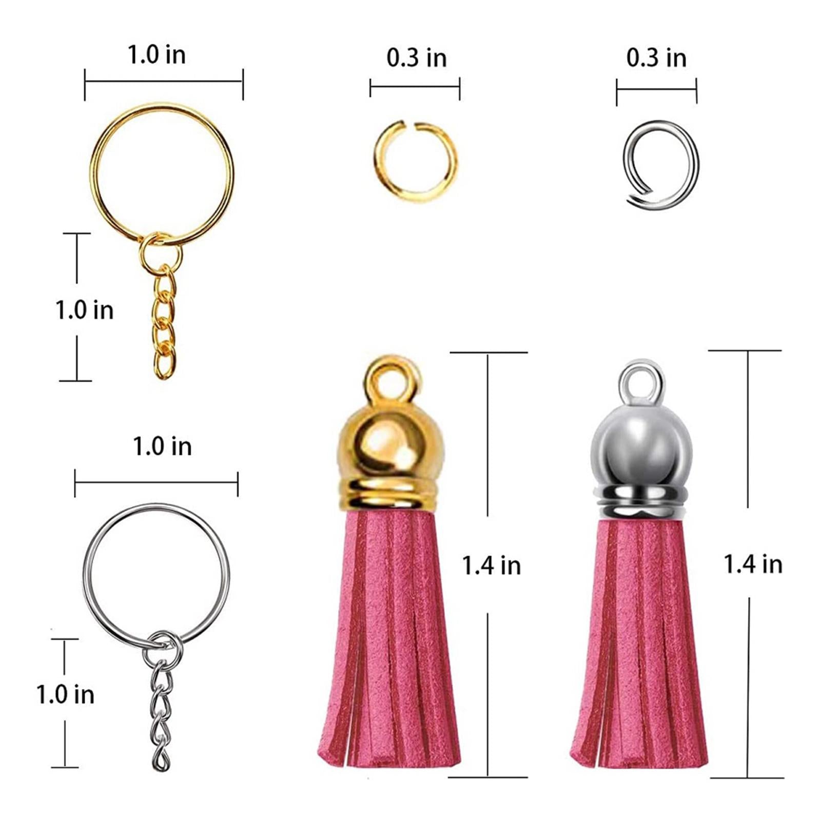 150pcs/Set Keychain Blanks Tassels DIY for Keychain Crafts Keepsake Making