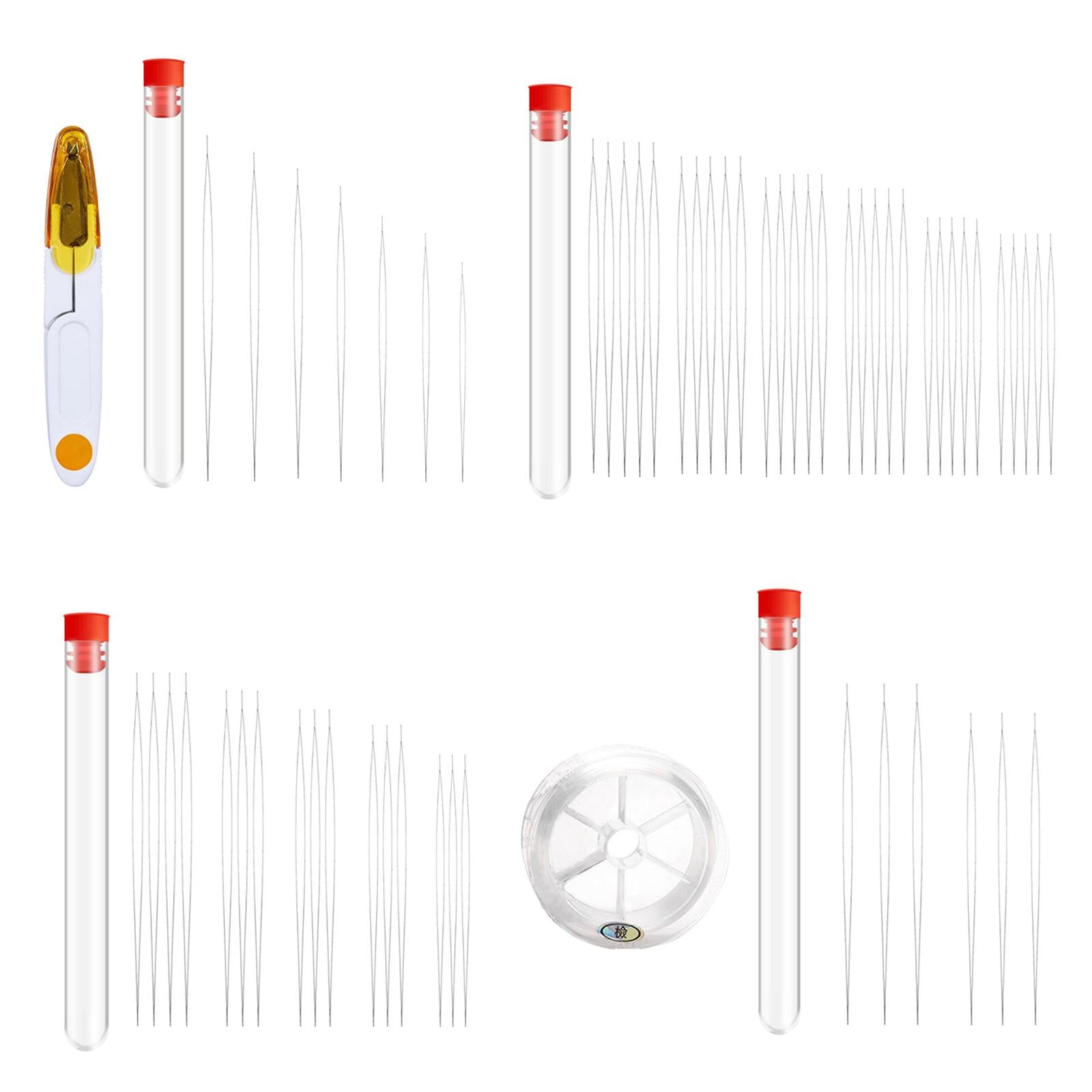 Beading Needles Assorted Size Necklace Threading Tool Thin Needle 16pcs
