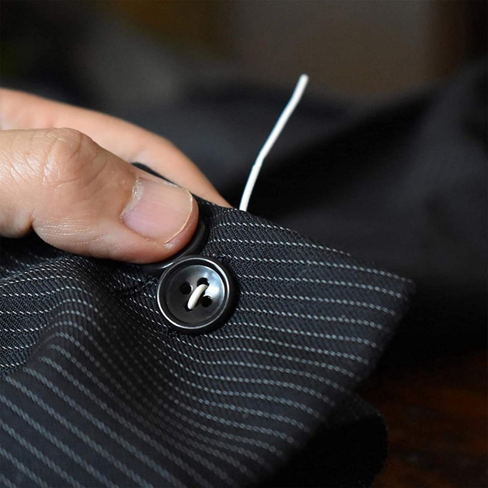 Plastic Quick Button Repair Convenient Needle Return Button Sew Black 10pcs