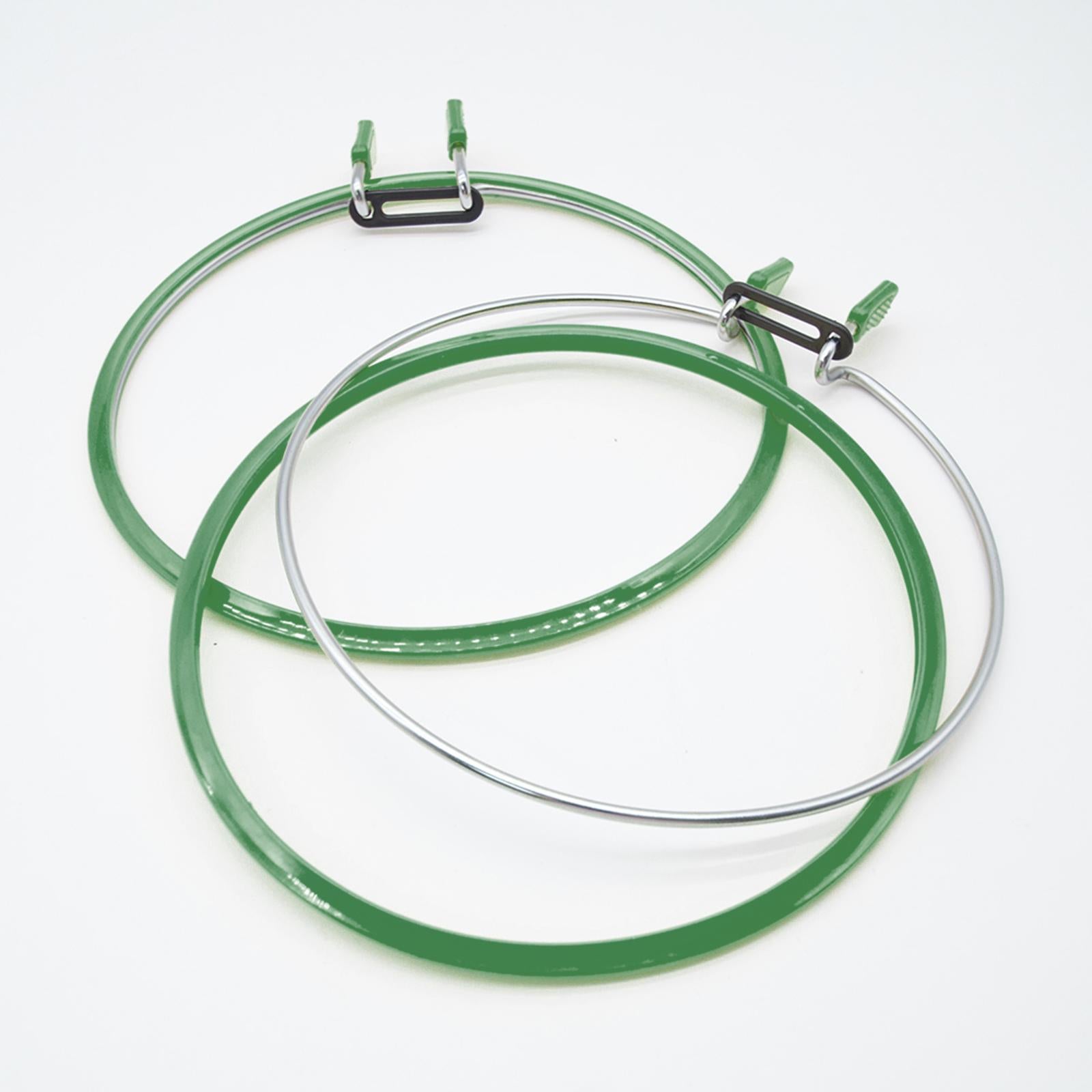 Embroidery Hoop Cross Stitch Spring Tension Frame Adult DIY Display Supplies green