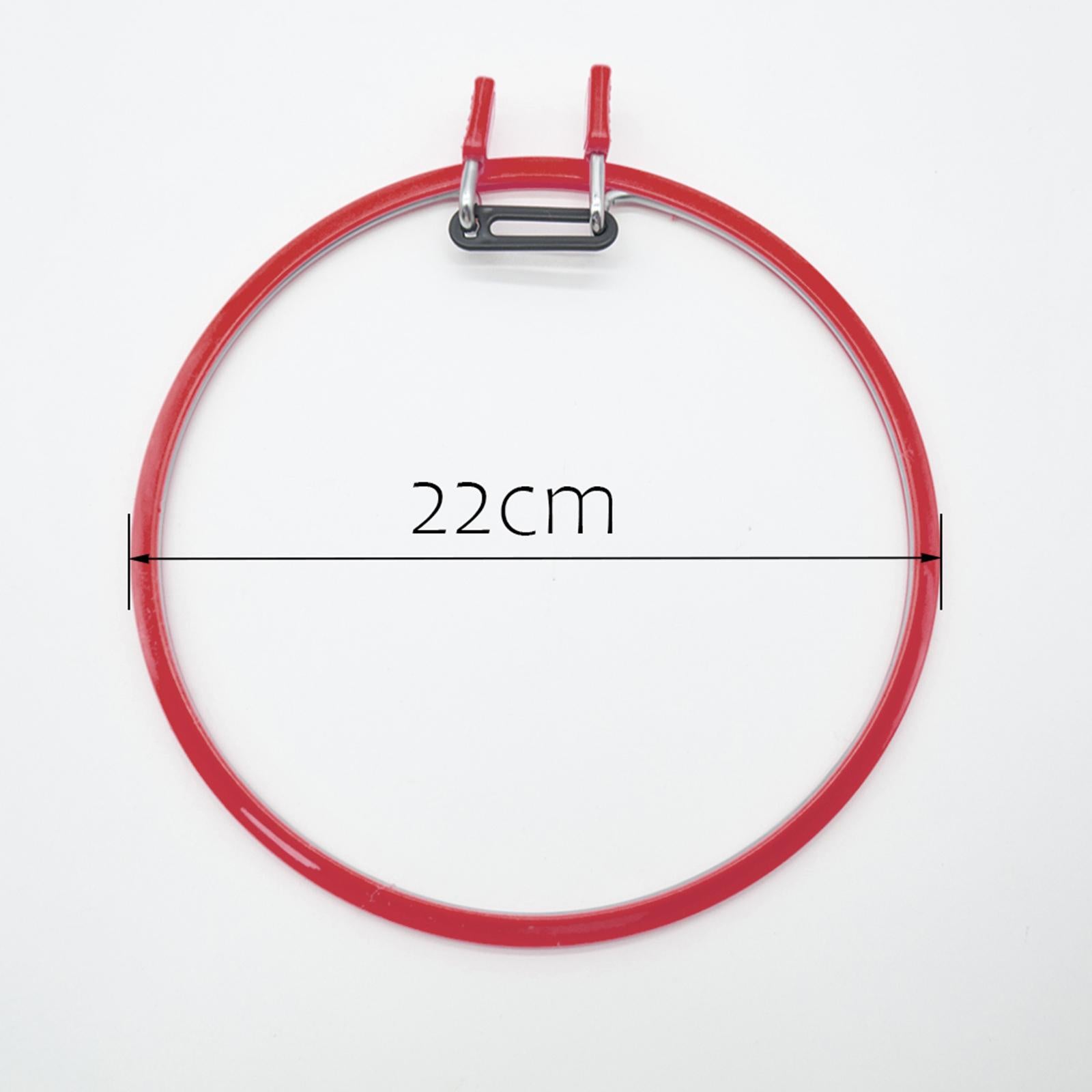 Embroidery Hoop Cross Stitch Spring Tension Frame Adult DIY Display Supplies red