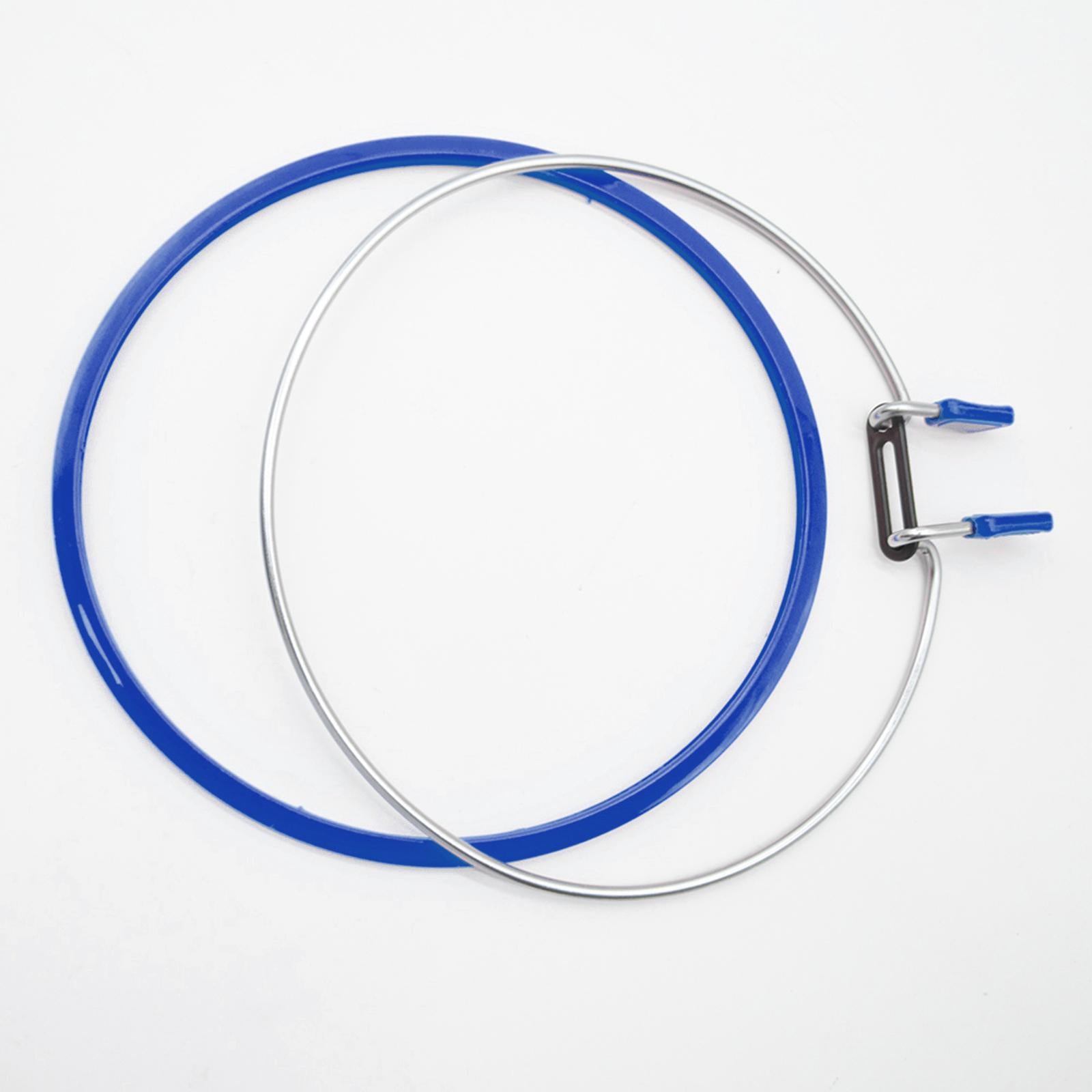Embroidery Hoop Cross Stitch Spring Tension Frame Adult DIY Display Supplies blue