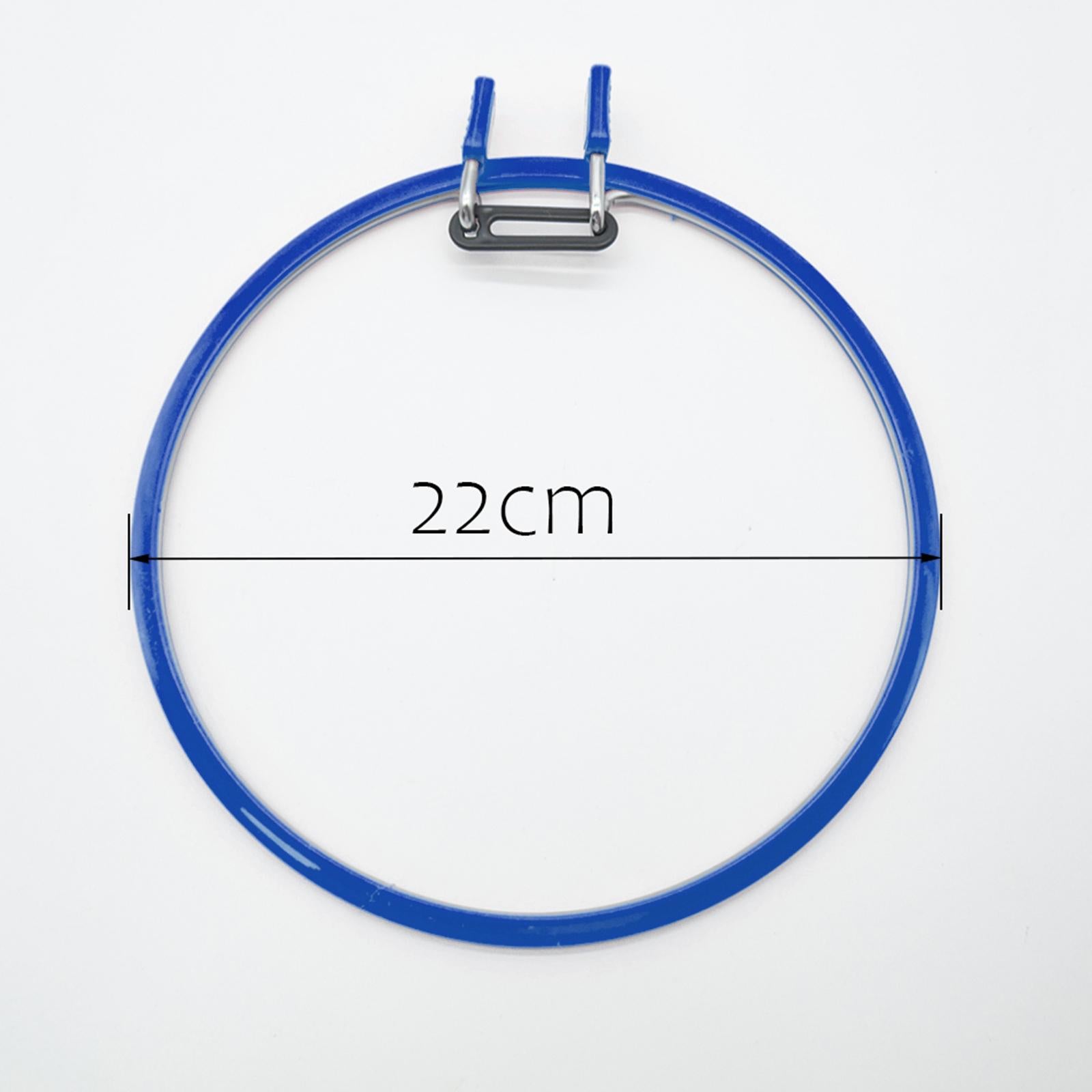 Embroidery Hoop Cross Stitch Spring Tension Frame Adult DIY Display Supplies blue